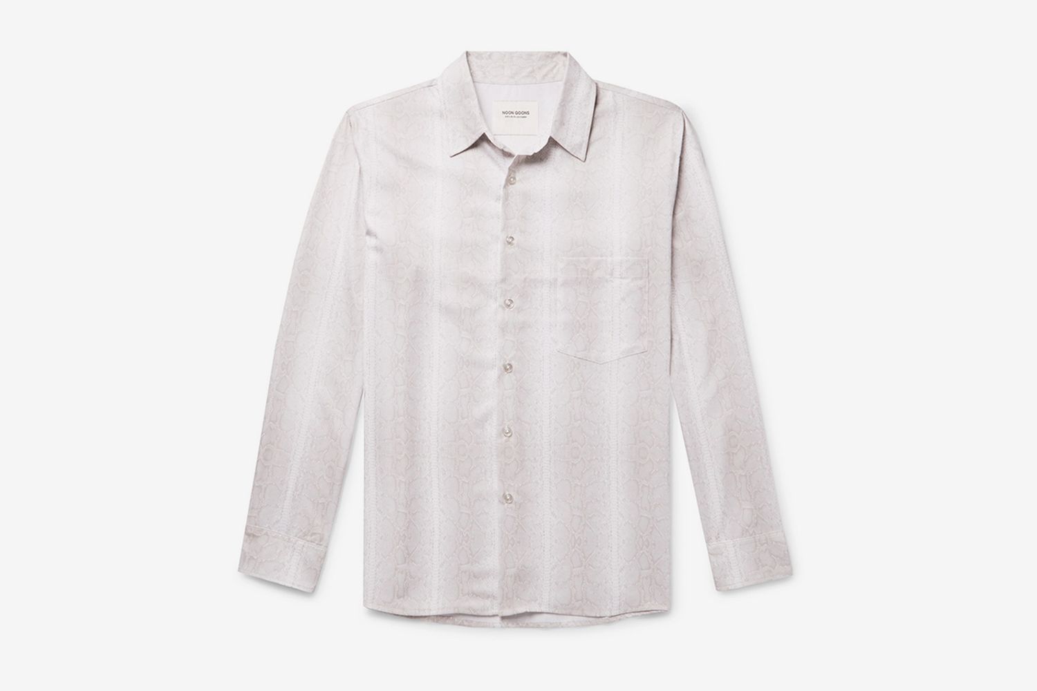 Snake-Print Woven Shirt