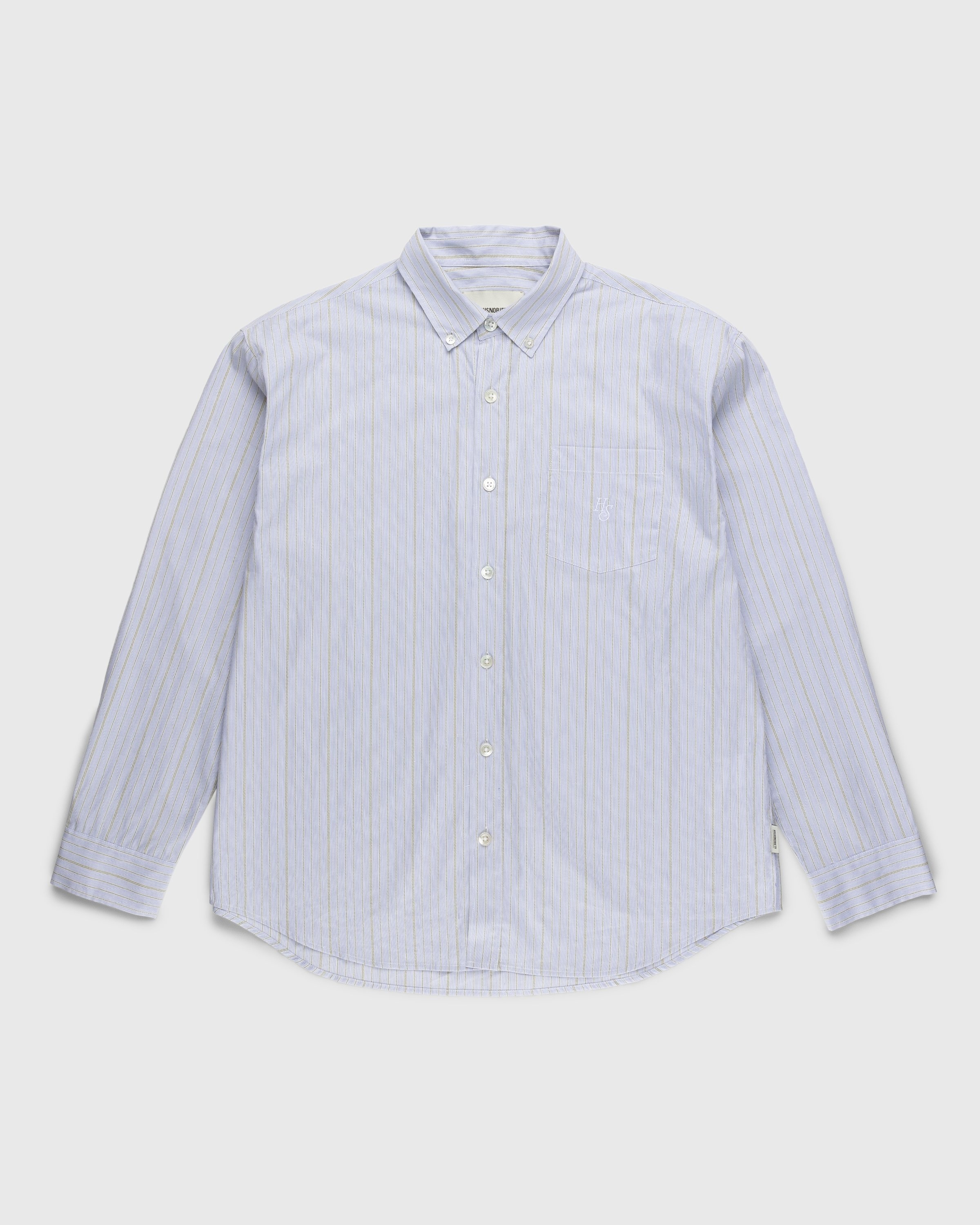 Highsnobiety – Striped Dress Shirt White/Blue - Shirts - Blue - Image 1