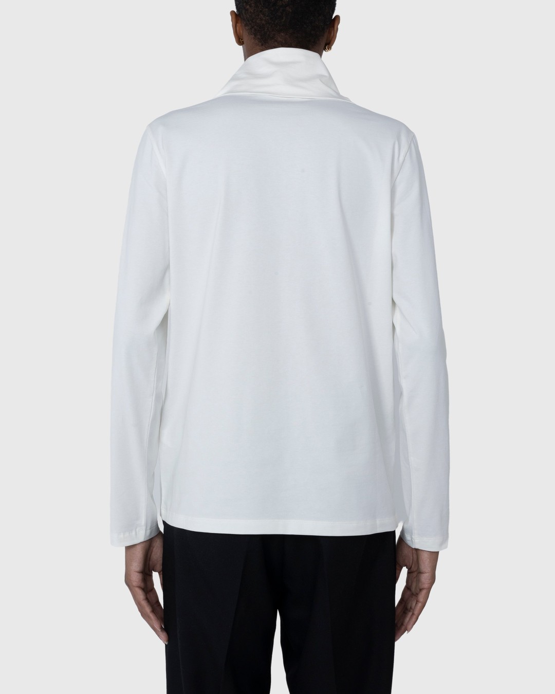 Jil Sander – Zip-Up Longsleeve Milk - Tops - Beige - Image 4