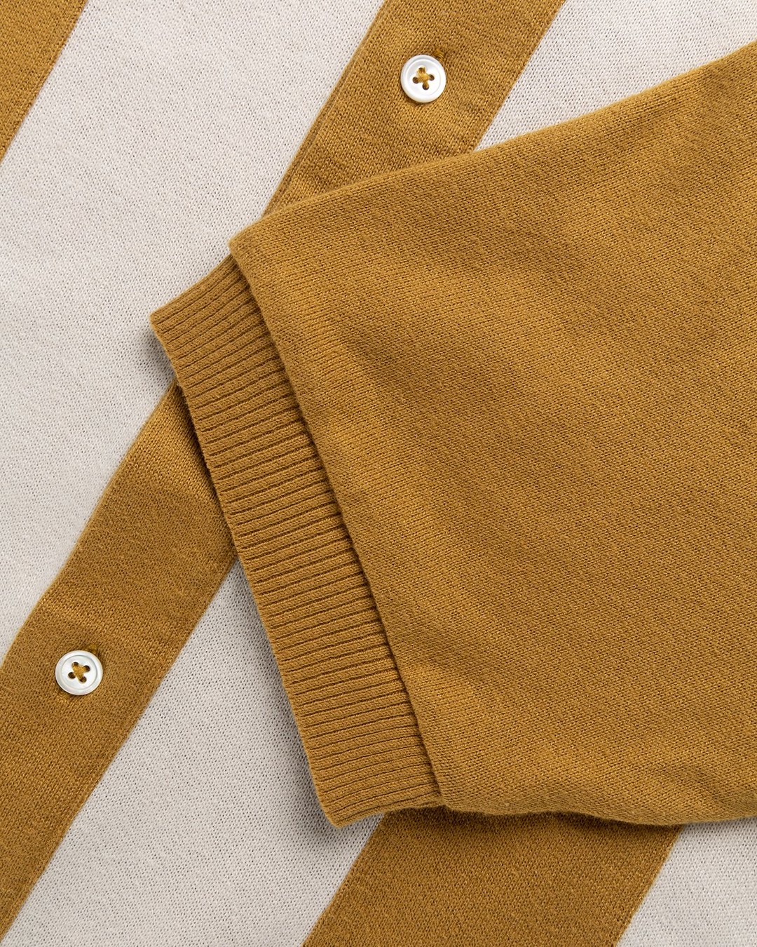 Highsnobiety – Knit Bowling Shirt Beige Brown - Shirts - Brown - Image 6