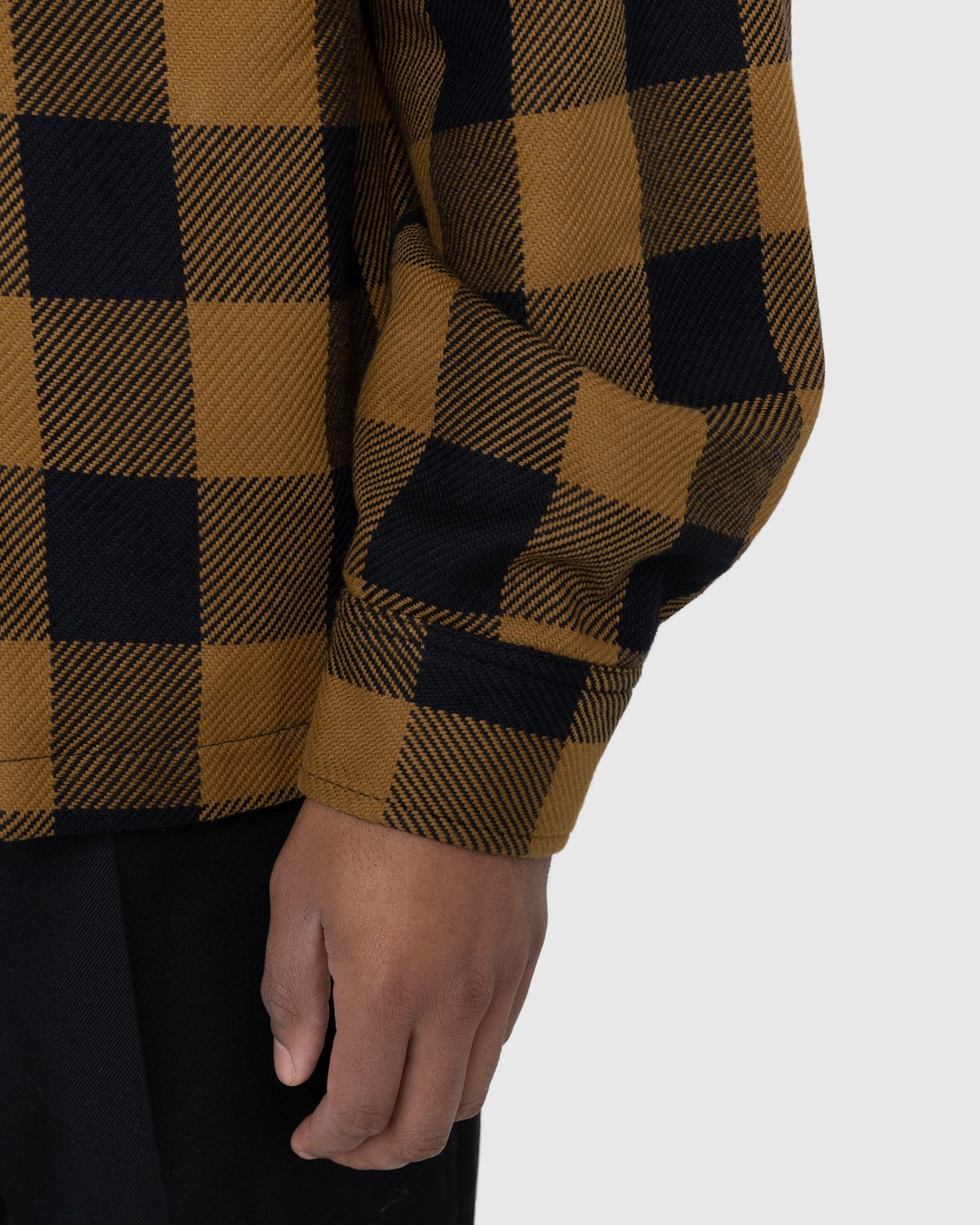Highsnobiety – Buffalo Check Zip Shirt Brown - Shirts - Brown - Image 5