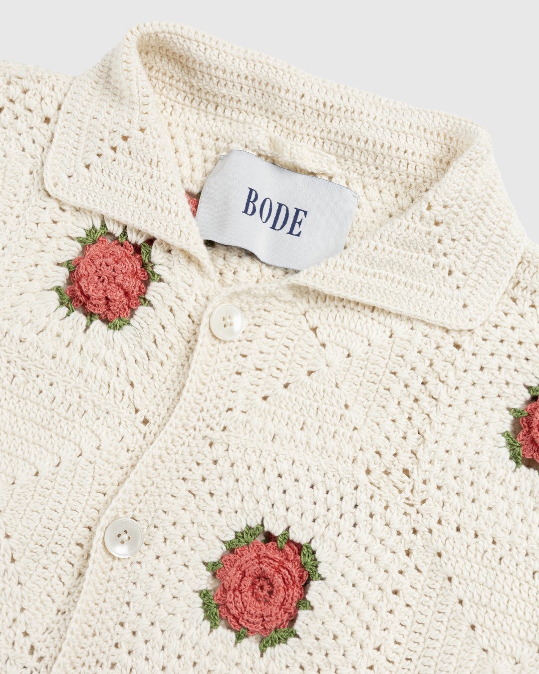 Bode – Rosette Crochet Long-Sleeve Shirt White - Shirts - Multi - Image 5