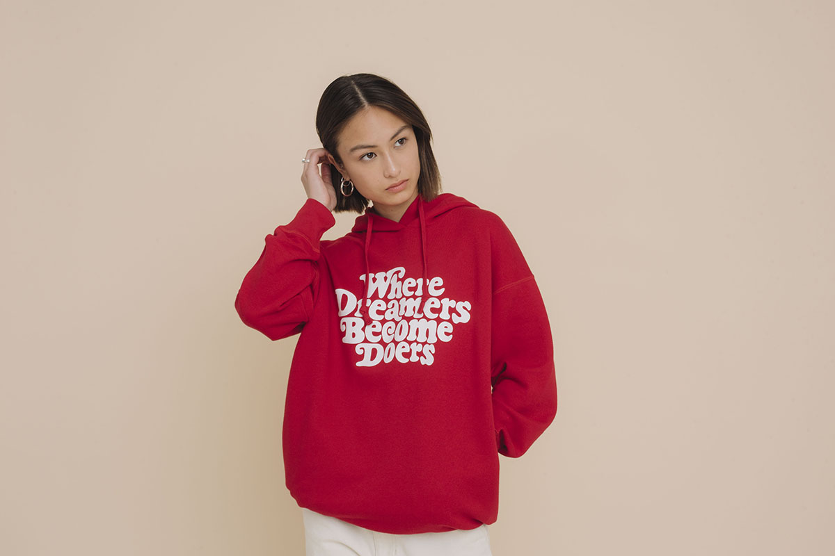 Uniqlo Verdy FW19 red hoodie