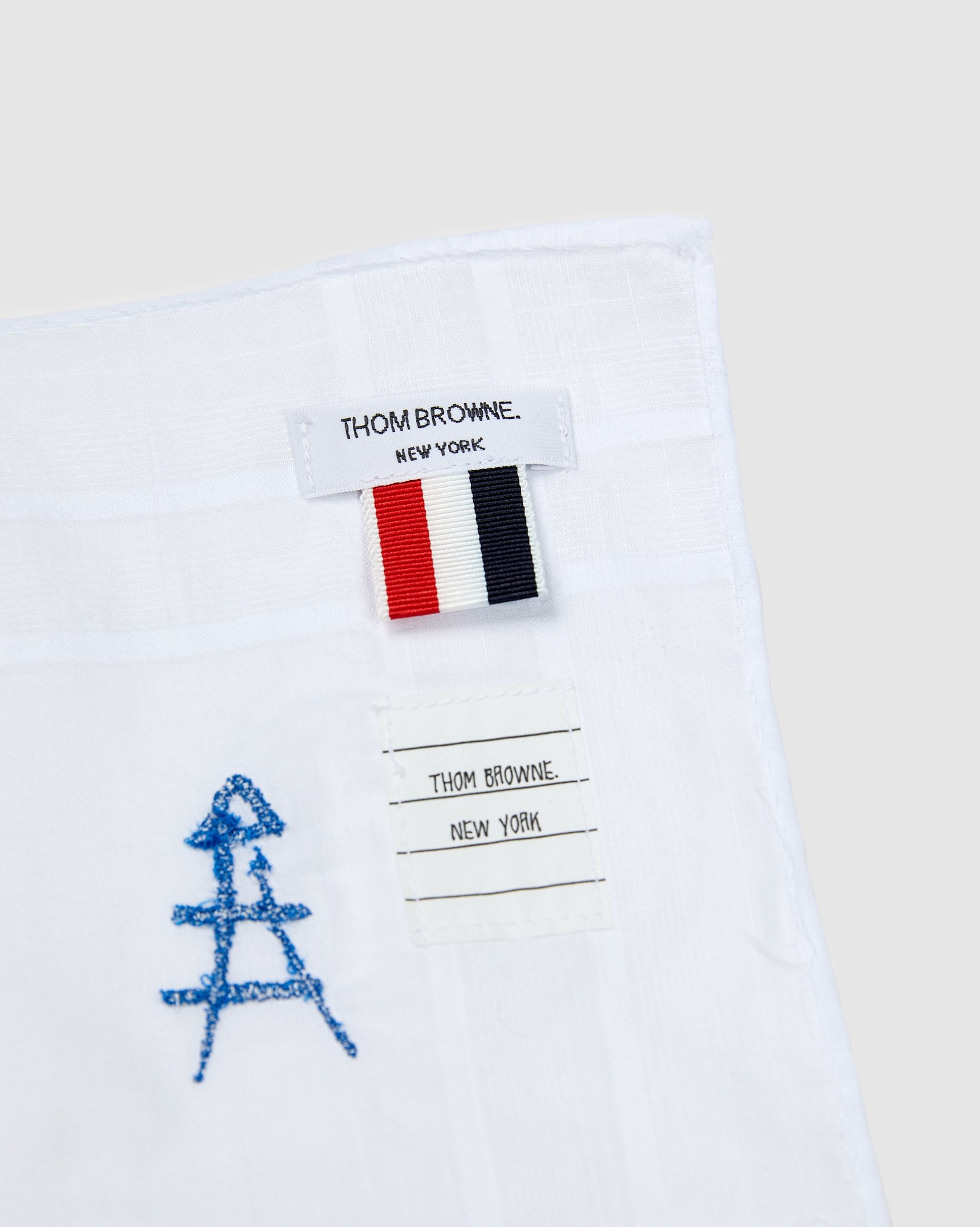 Colette Mon Amour x Thom Browne – White Embroidered Pocket Square - Bags - White - Image 4