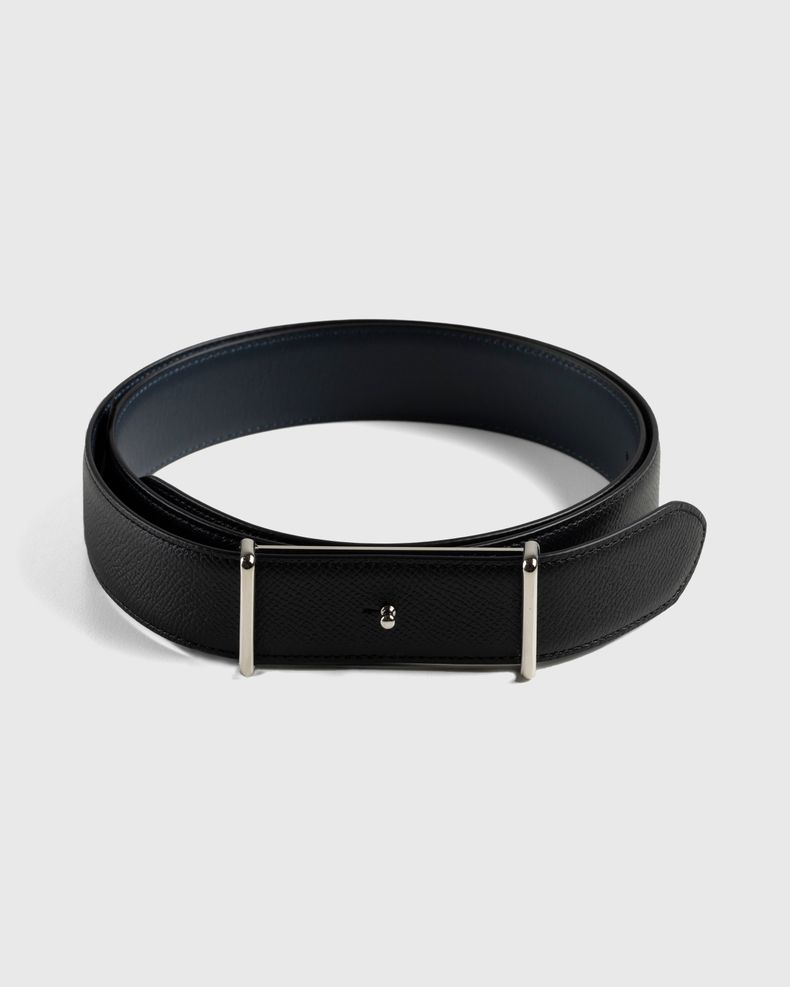 Maison Margiela – Reversible Logo Buckle Belt Black