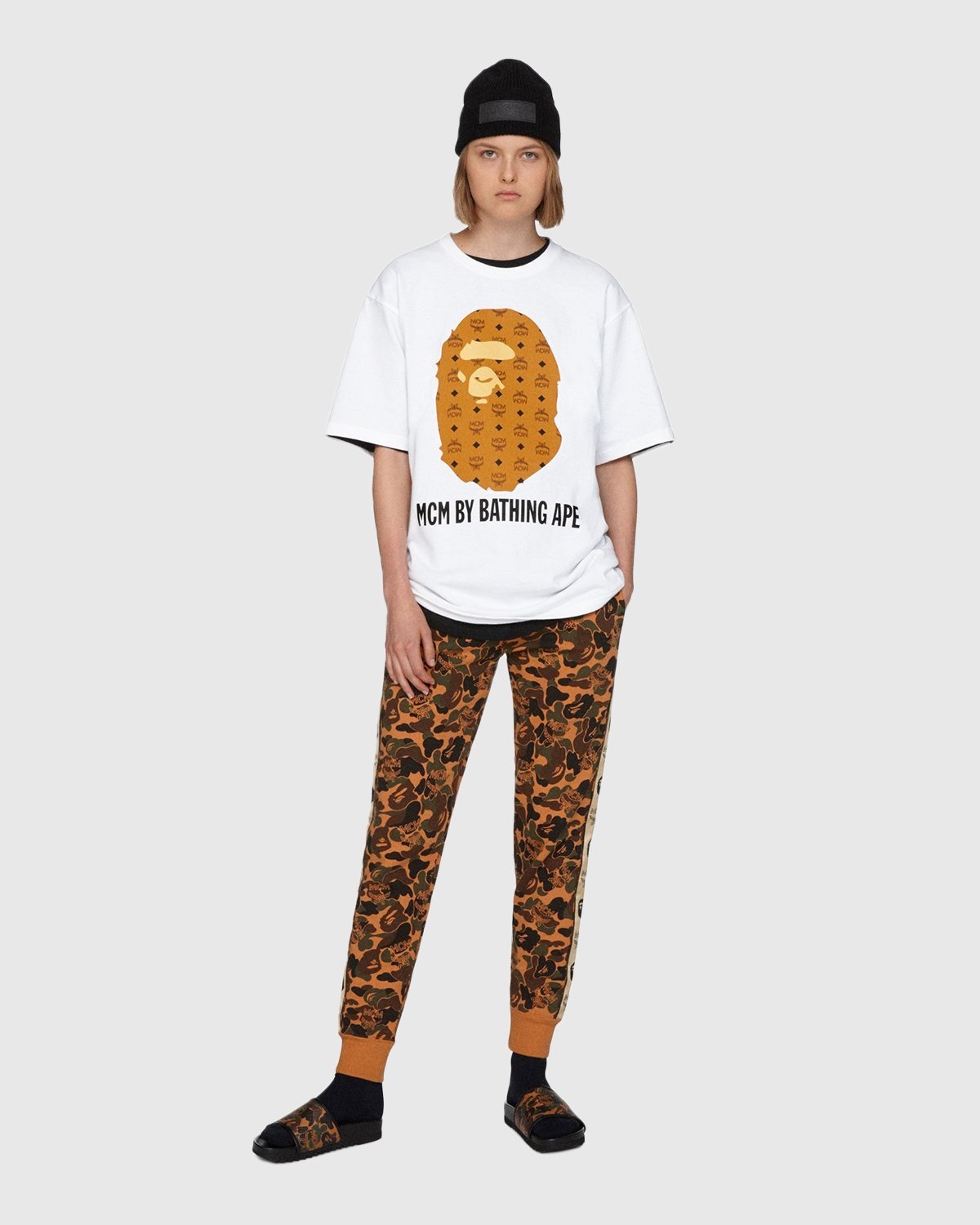 MCM x BAPE – By Bathing Tee Cognac - T-shirts - Brown - Image 4