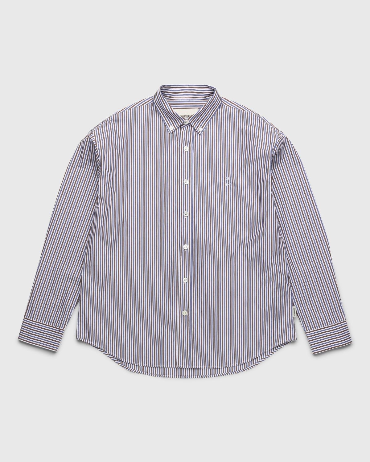 Highsnobiety – Striped Dress Shirt White/Black - Shirts - Multi - Image 1