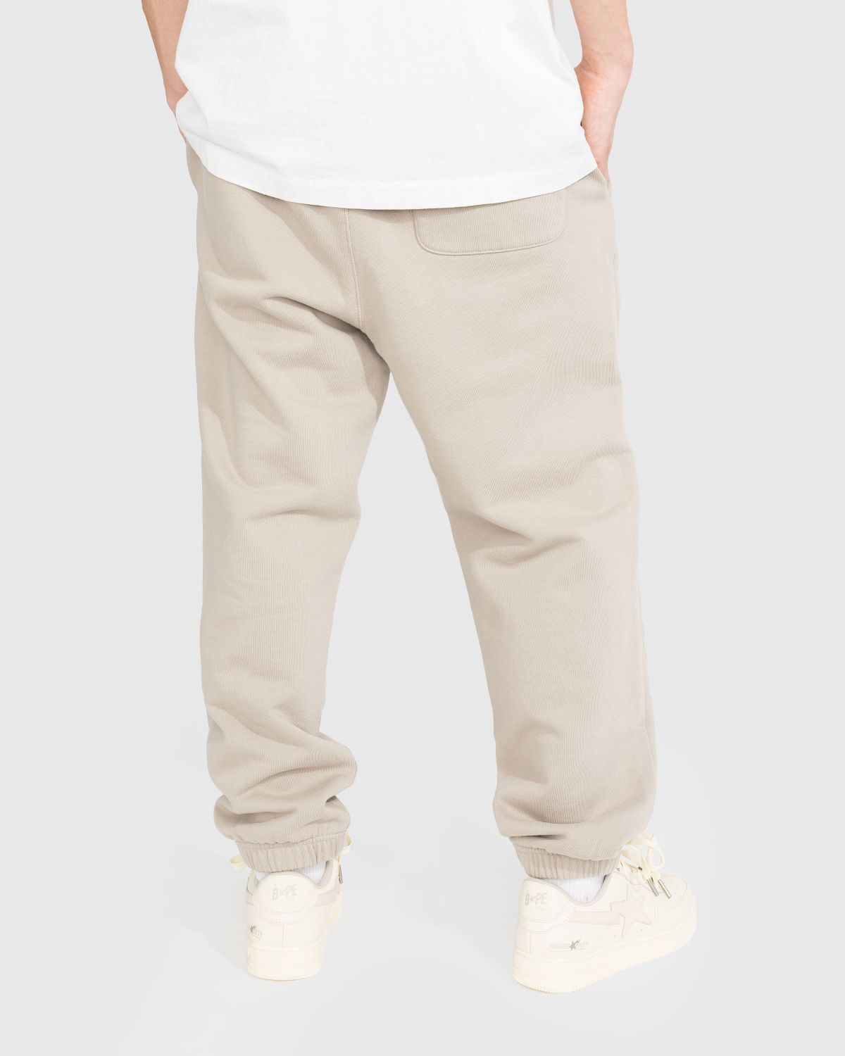 BAPE x Highsnobiety – Heavy Washed Sweat Pants Beige - Pants - Beige - Image 4