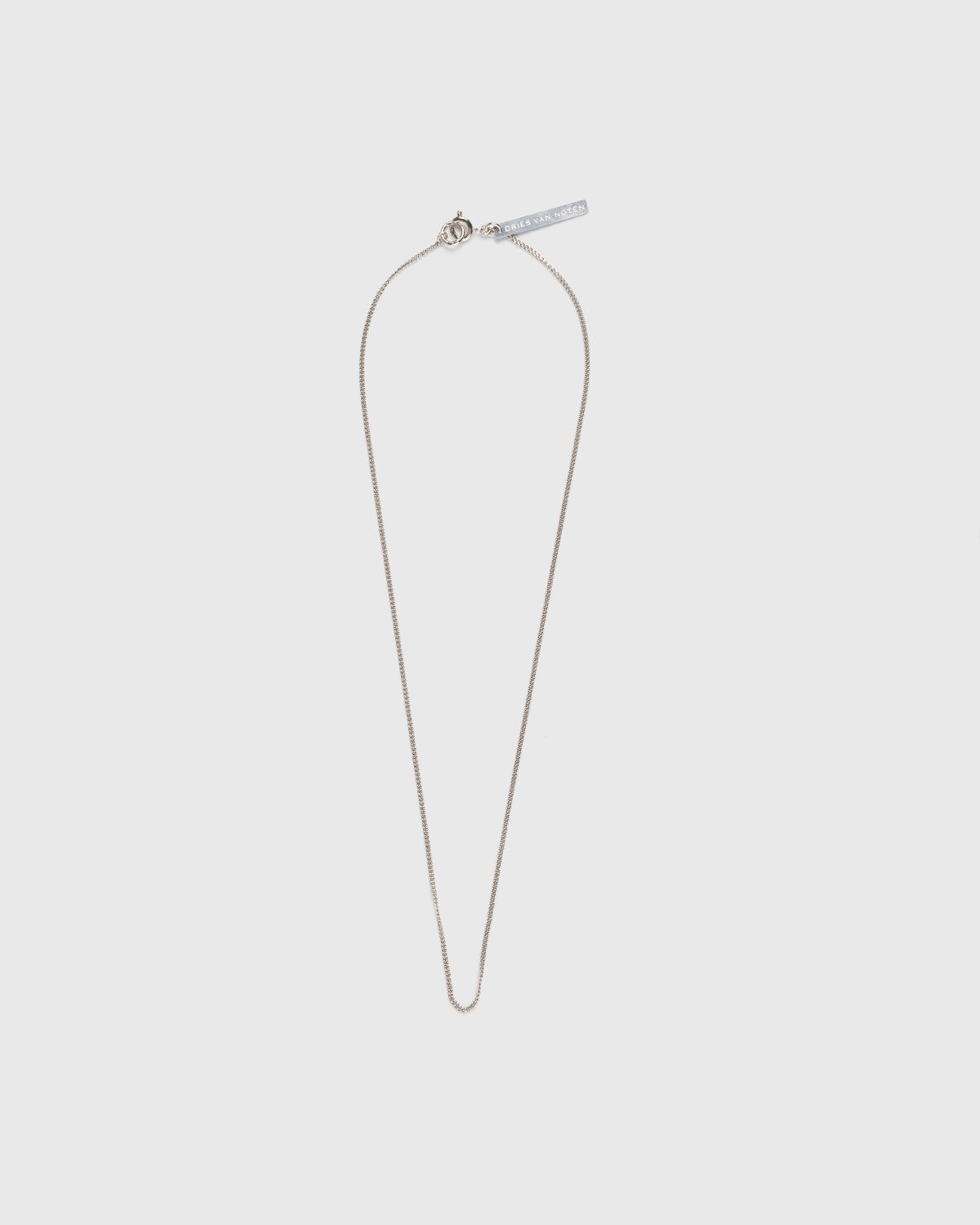 Dries van Noten – Logo Tag Necklace Silver - Jewelry - Silver - Image 1
