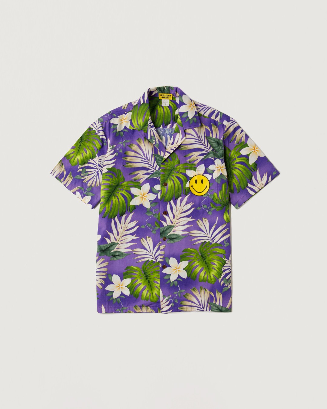 Market – Purple Smiley Hawaiian Shirt - Shortsleeve Shirts - Purple - Image 1