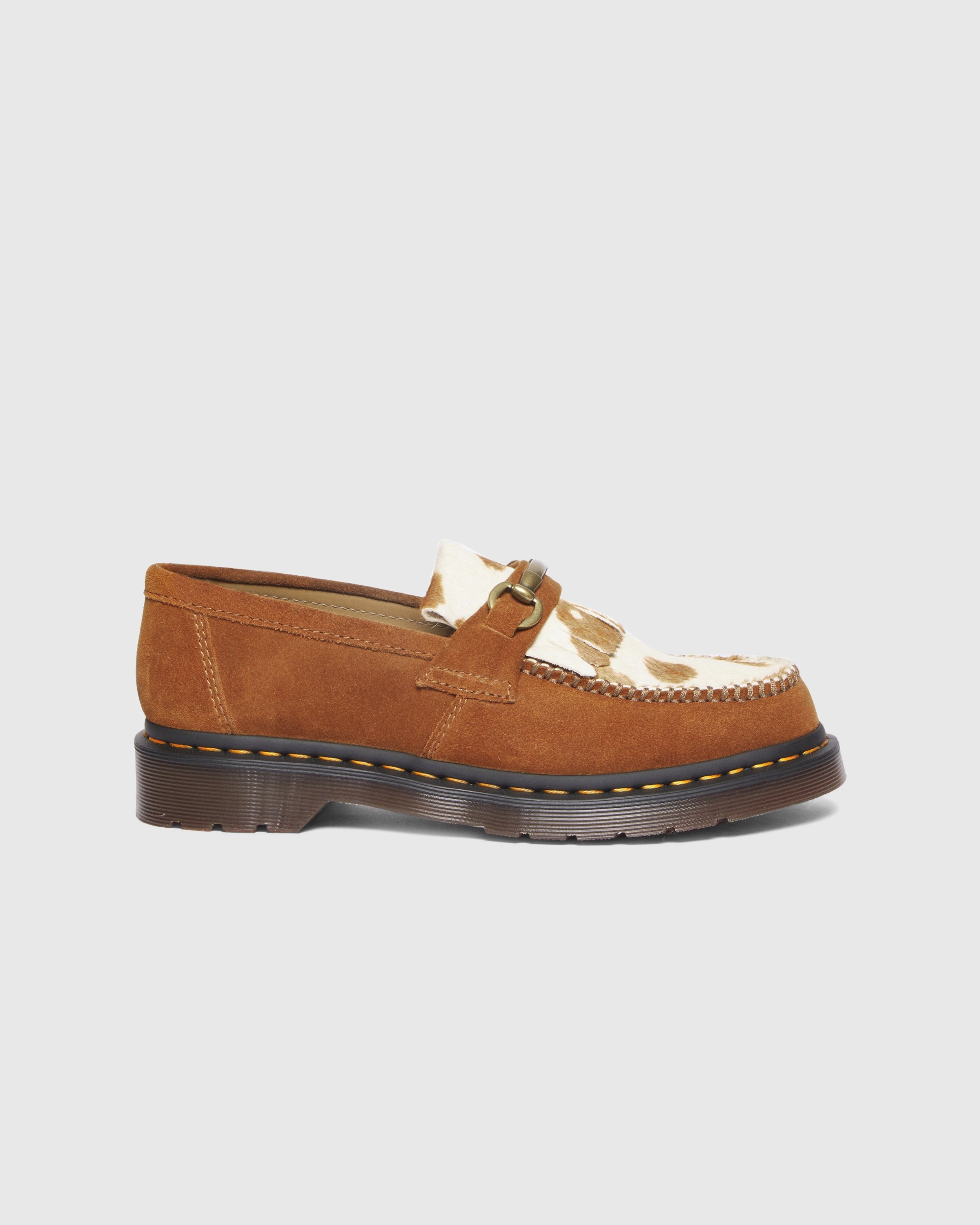 Dr. Martens – Adrian Snaffle Pecan Brown/Jersey Cow Print - Shoes - Brown - Image 1