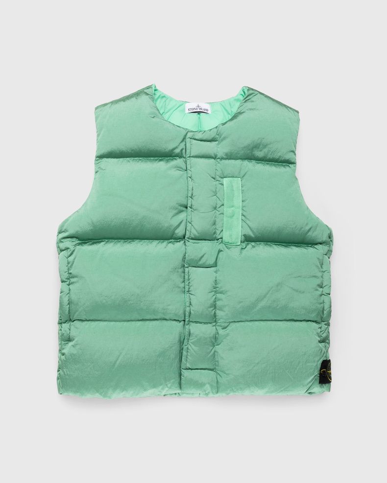 Nylon Metal Down Vest Light Green