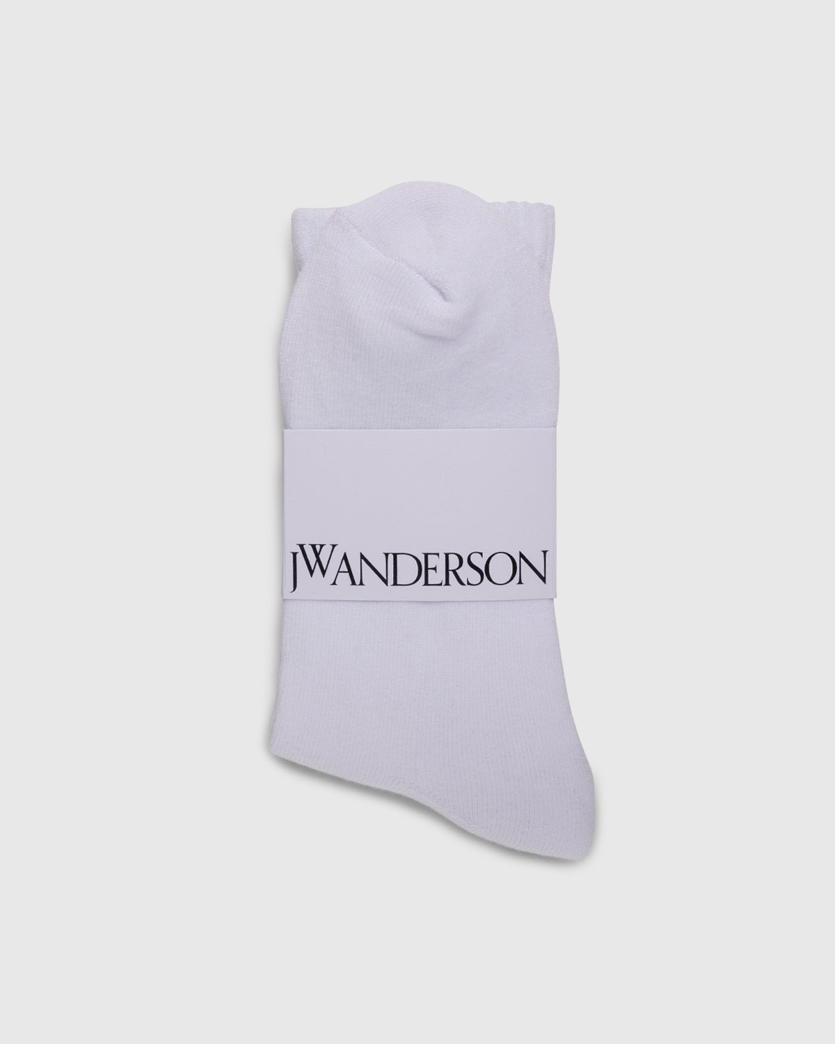 J.W. Anderson – JWA Logo Short Ankle Socks White/Black - Crew - White - Image 2