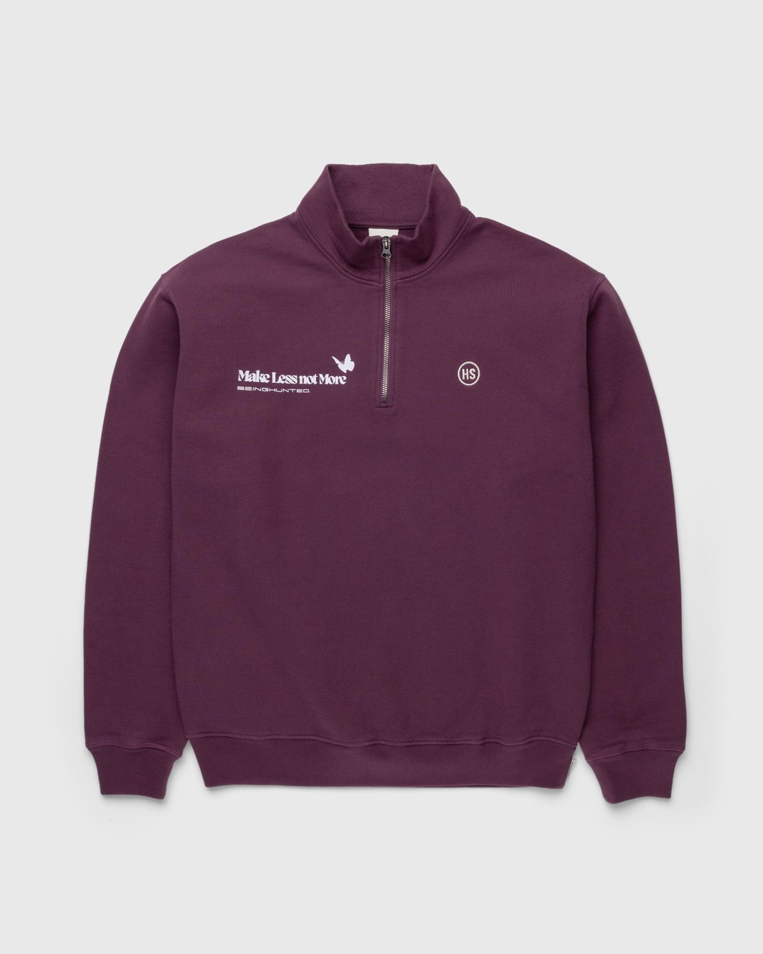 BEINGHUNTED x Highsnobiety – BERLIN, BERLIN 3 Zip Mock Neck Purple - Sweats - Purple - Image 2