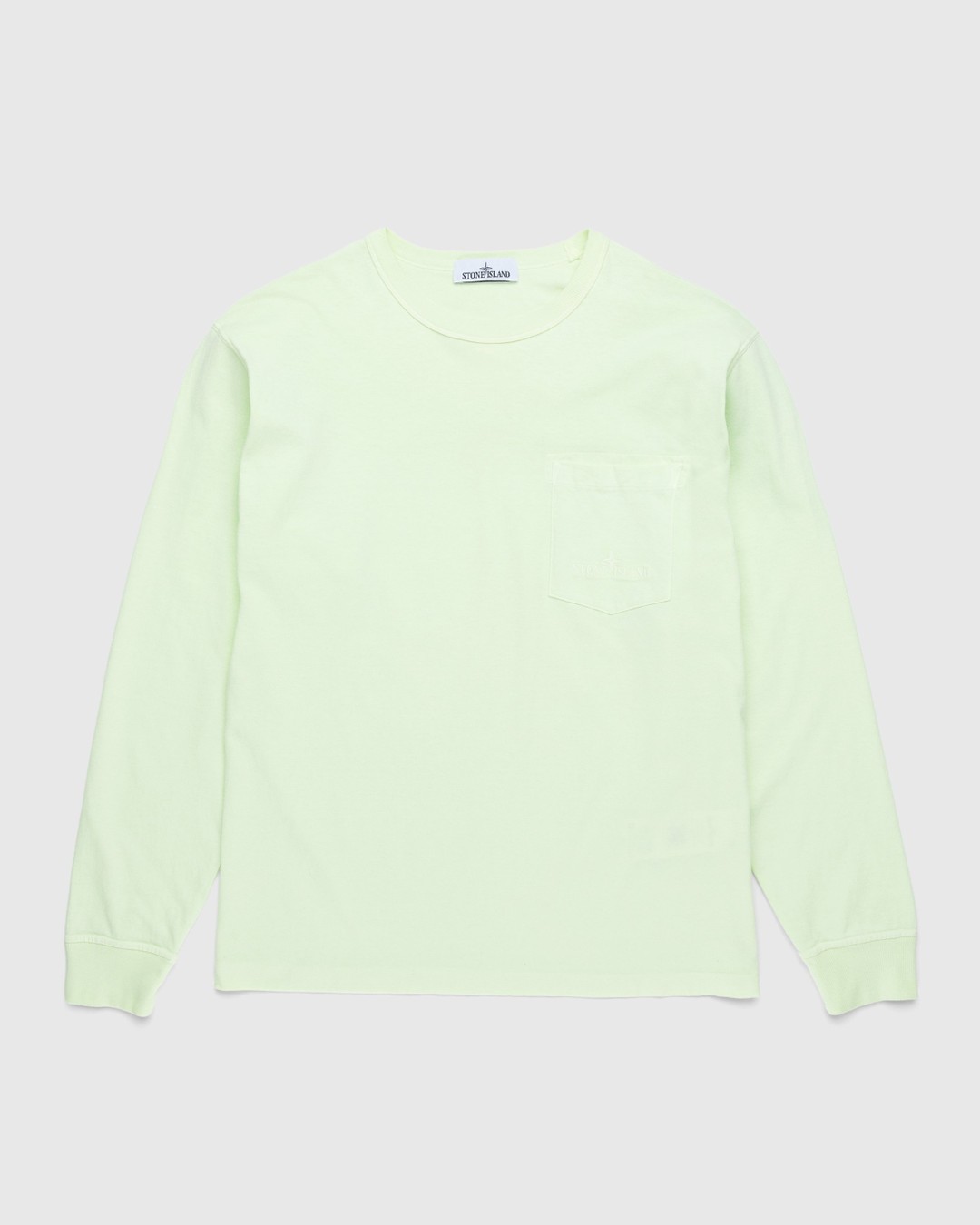 Stone Island – T-Shirt M/Lunga Green 21244 - Tops - Green - Image 1