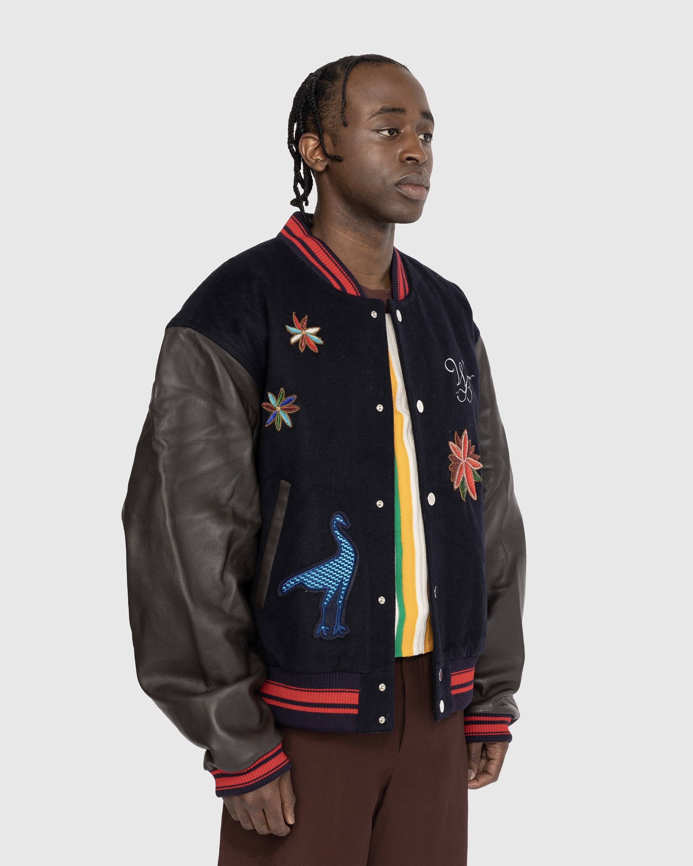 Wales Bonner – Ascend Varsity Jacket - Outerwear - Brown - Image 4