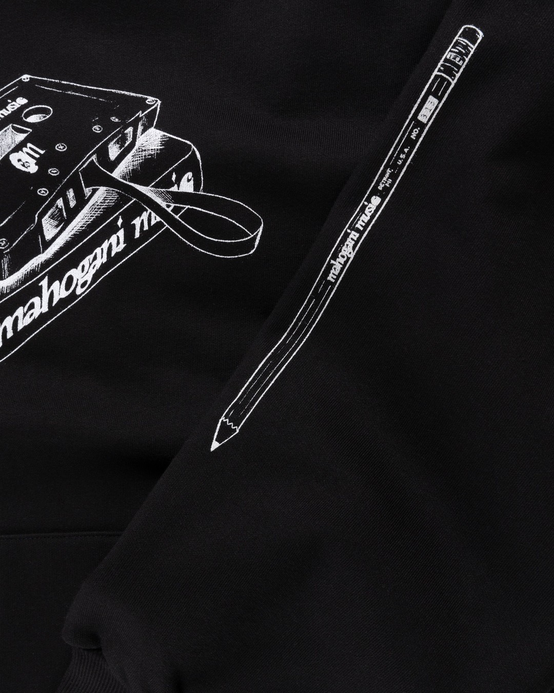 Carhartt WIP – Mahogani Music Hoodie Black/White - Sweats - Black - Image 5