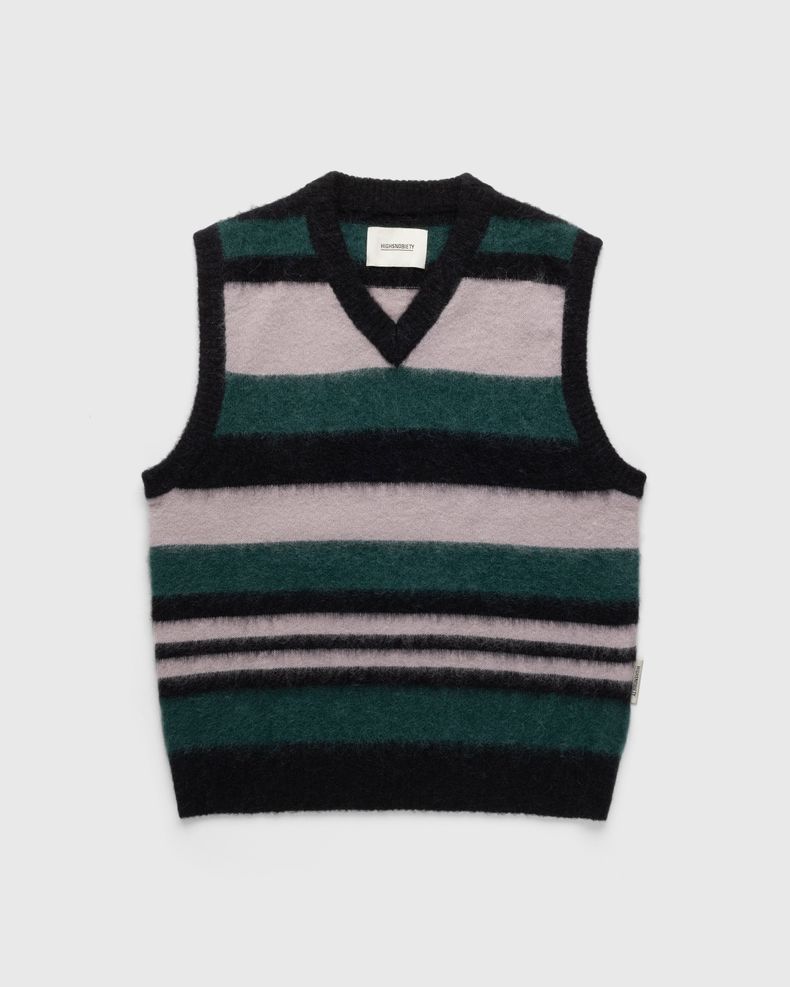 Alpaca Gradient Sweater Vest Pink/Green