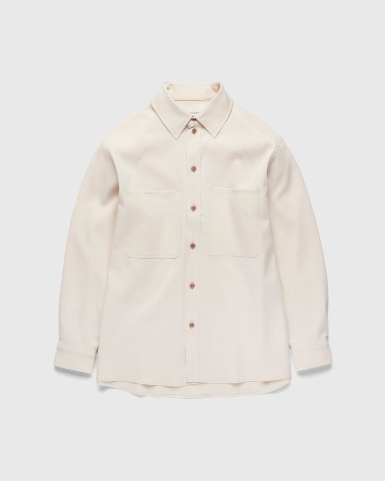 Wool Blend Shirt Beige