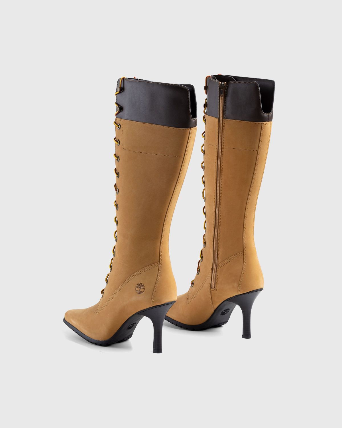 Veneda Carter x Timberland – Tall Lace Boot Yellow - Boots - Brown - Image 2