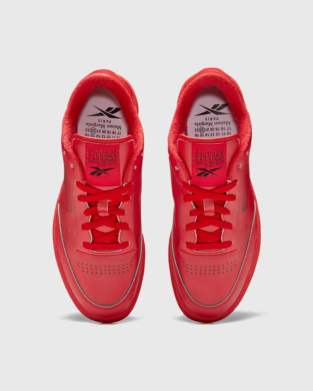 Maison Margiela x Reebok – Club C Trompe L’Oeil Red - Sneakers - Red - Image 4