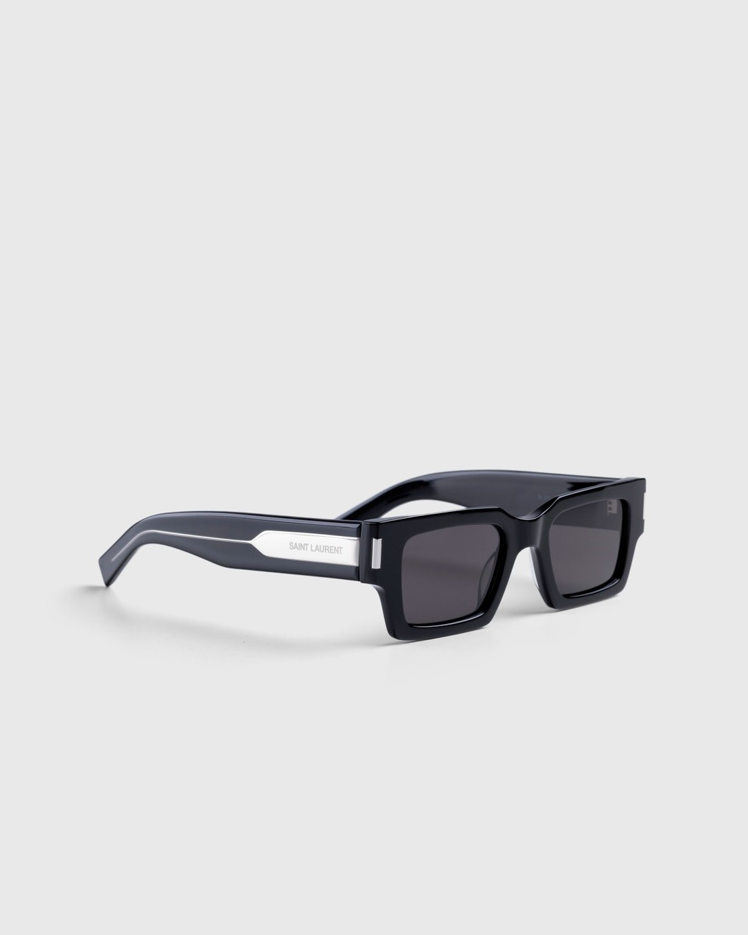 Saint Laurent – SL 572 Square Frame Sunglasses Black/Crystal - Sunglasses - Multi - Image 2