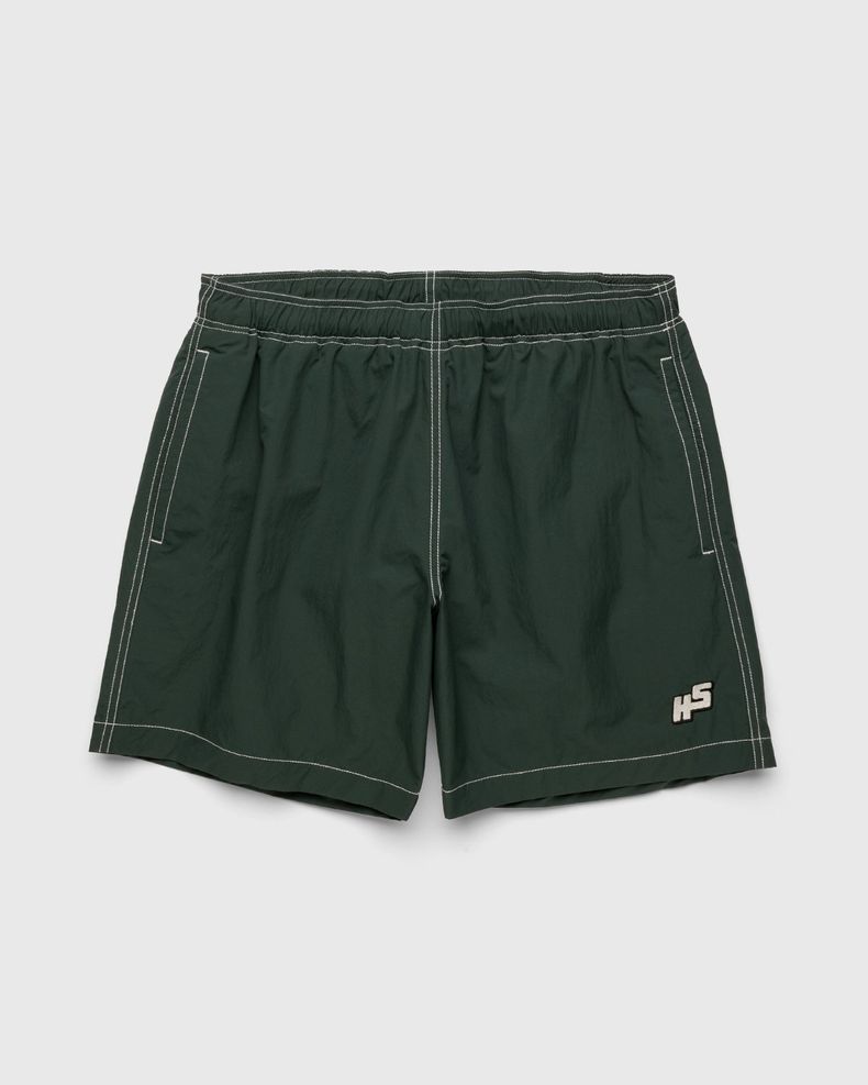 Highsnobiety – Contrast Brushed Nylon Water Shorts Green