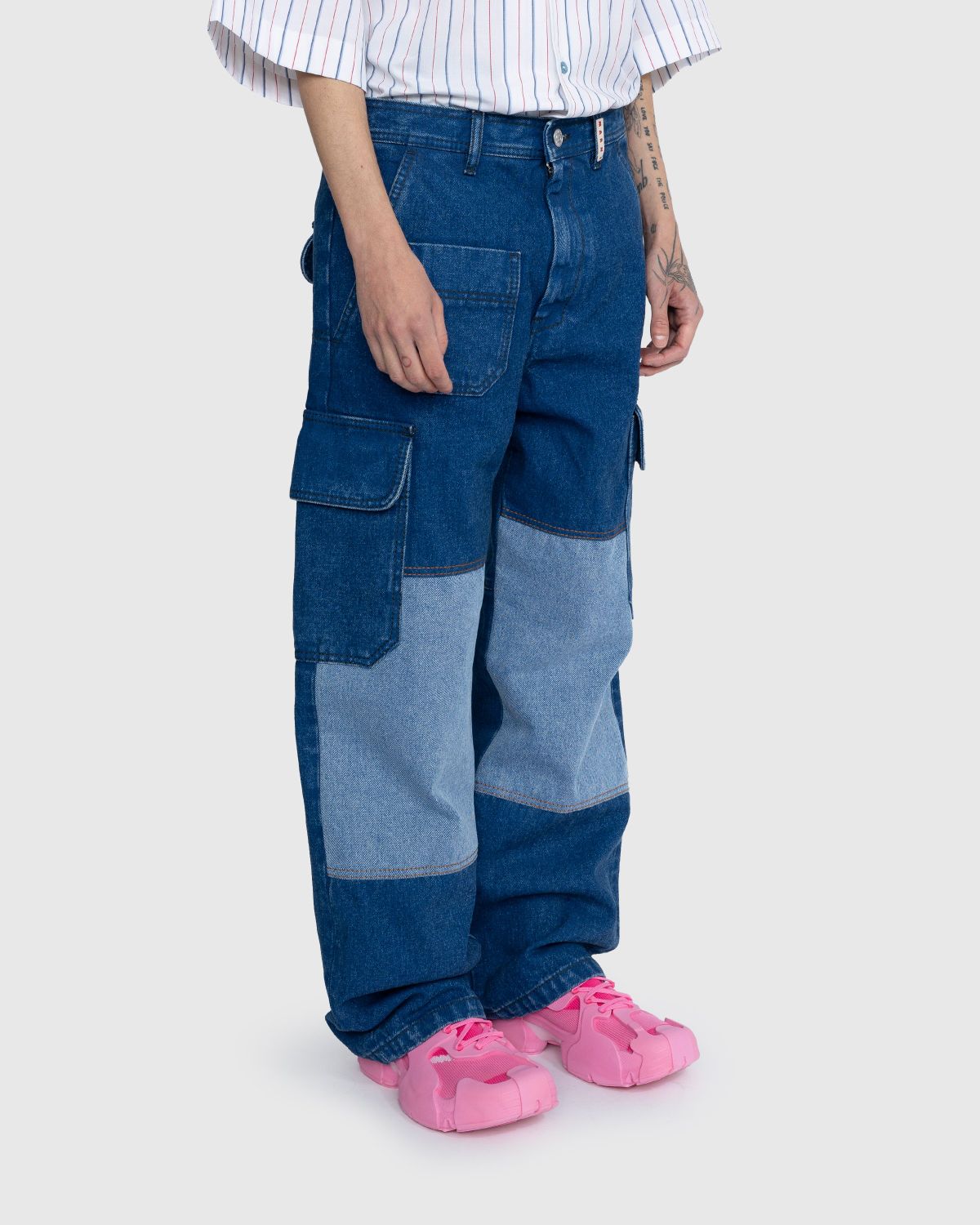 Marni – Denim Cargo Pants Blue - Pants - Blue - Image 4