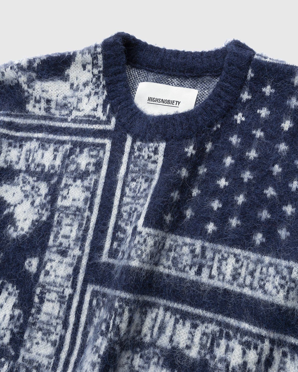 Highsnobiety – Bandana Alpaca Sweater Blue - Knitwear - Blue - Image 3