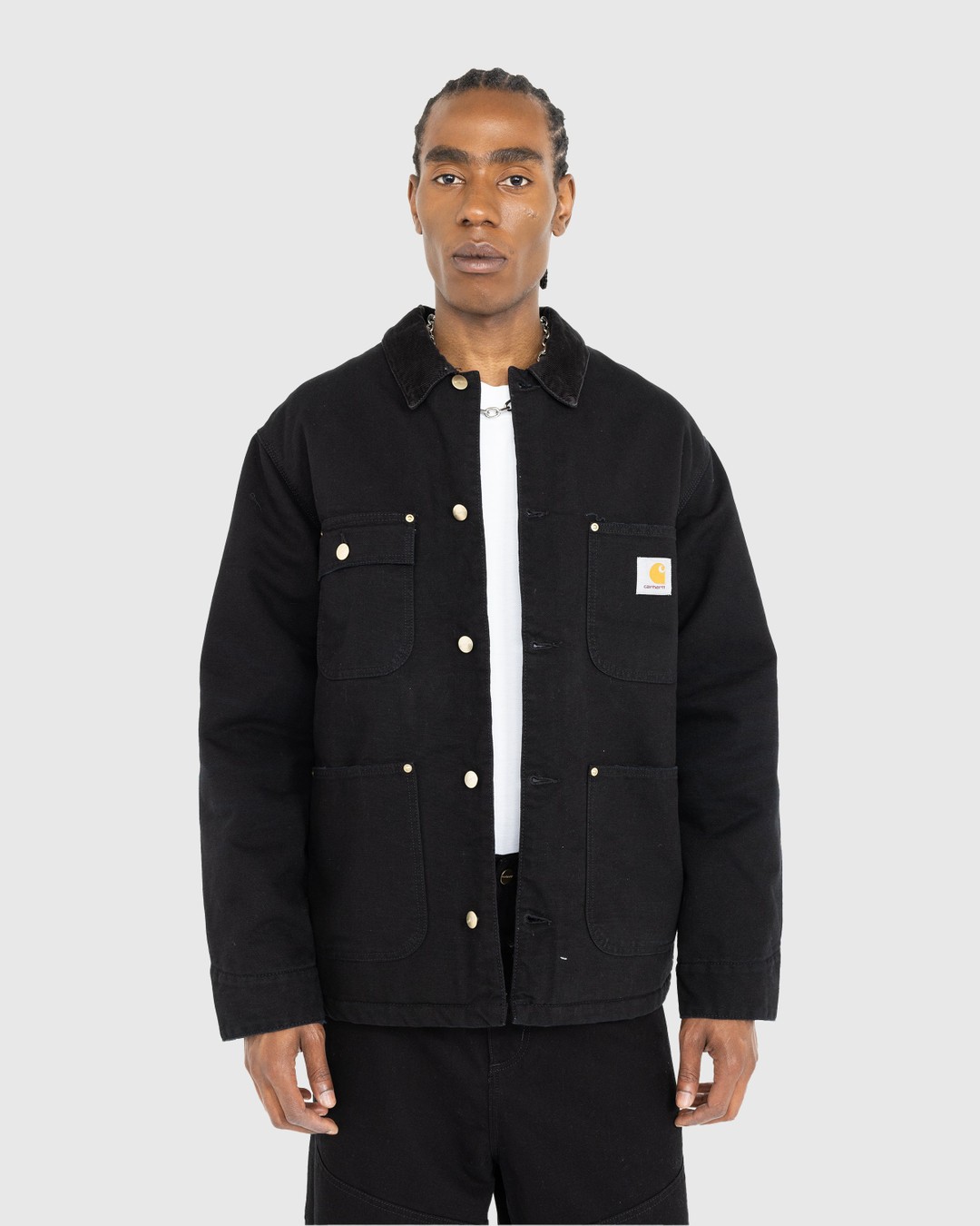 Carhartt WIP – OG Chore Coat Black/Aged Canvas - Outerwear - Black - Image 2