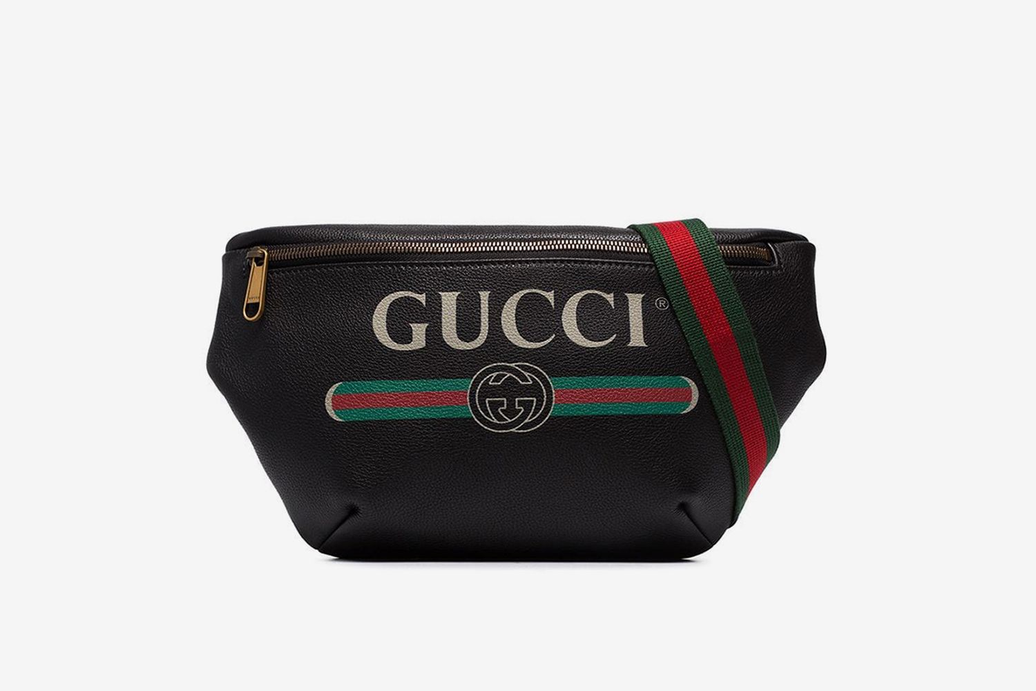 Oversized Logo Print Belt Bag