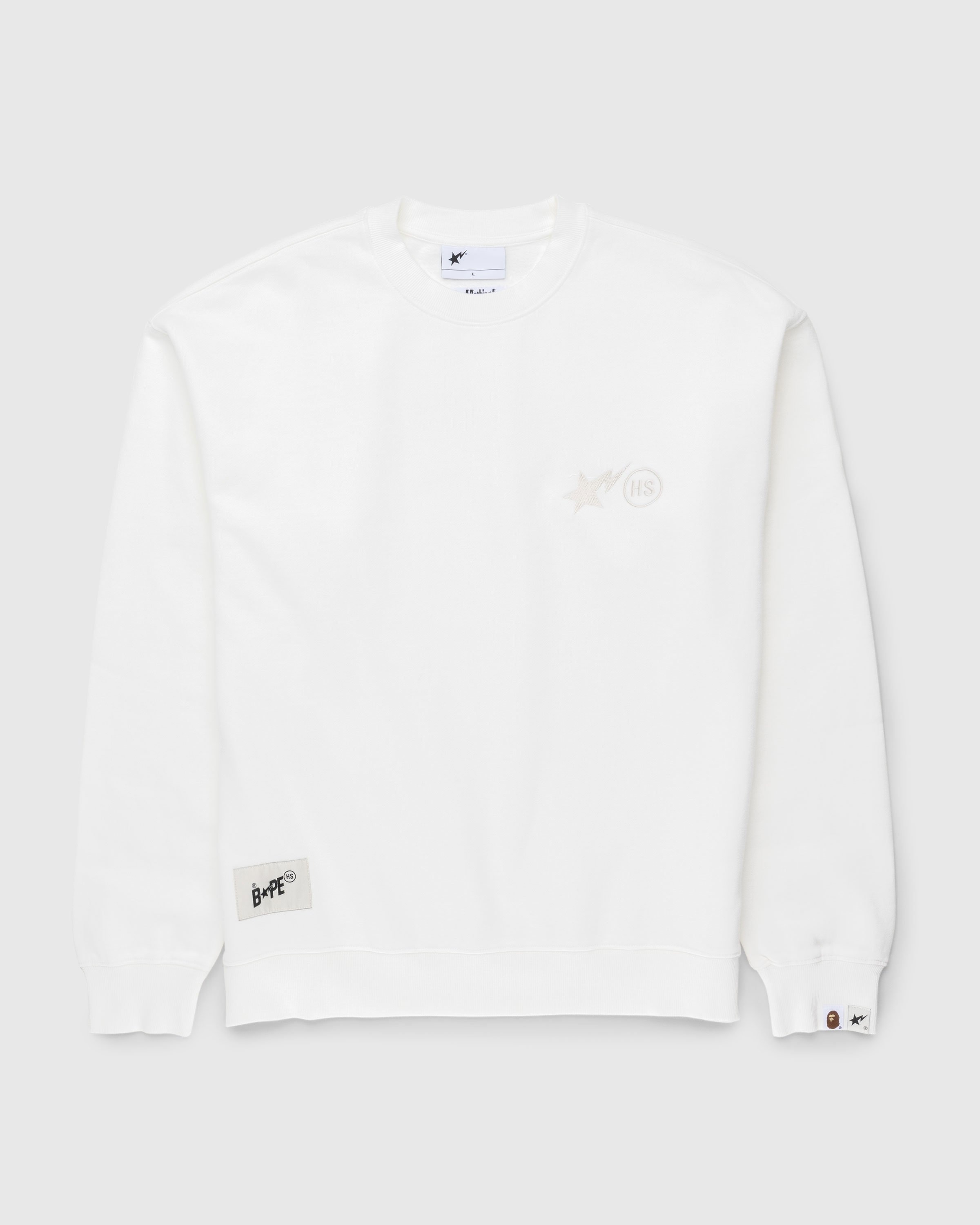 BAPE x Highsnobiety – Heavy Washed Crewneck Ivory - Sweats - Beige - Image 1
