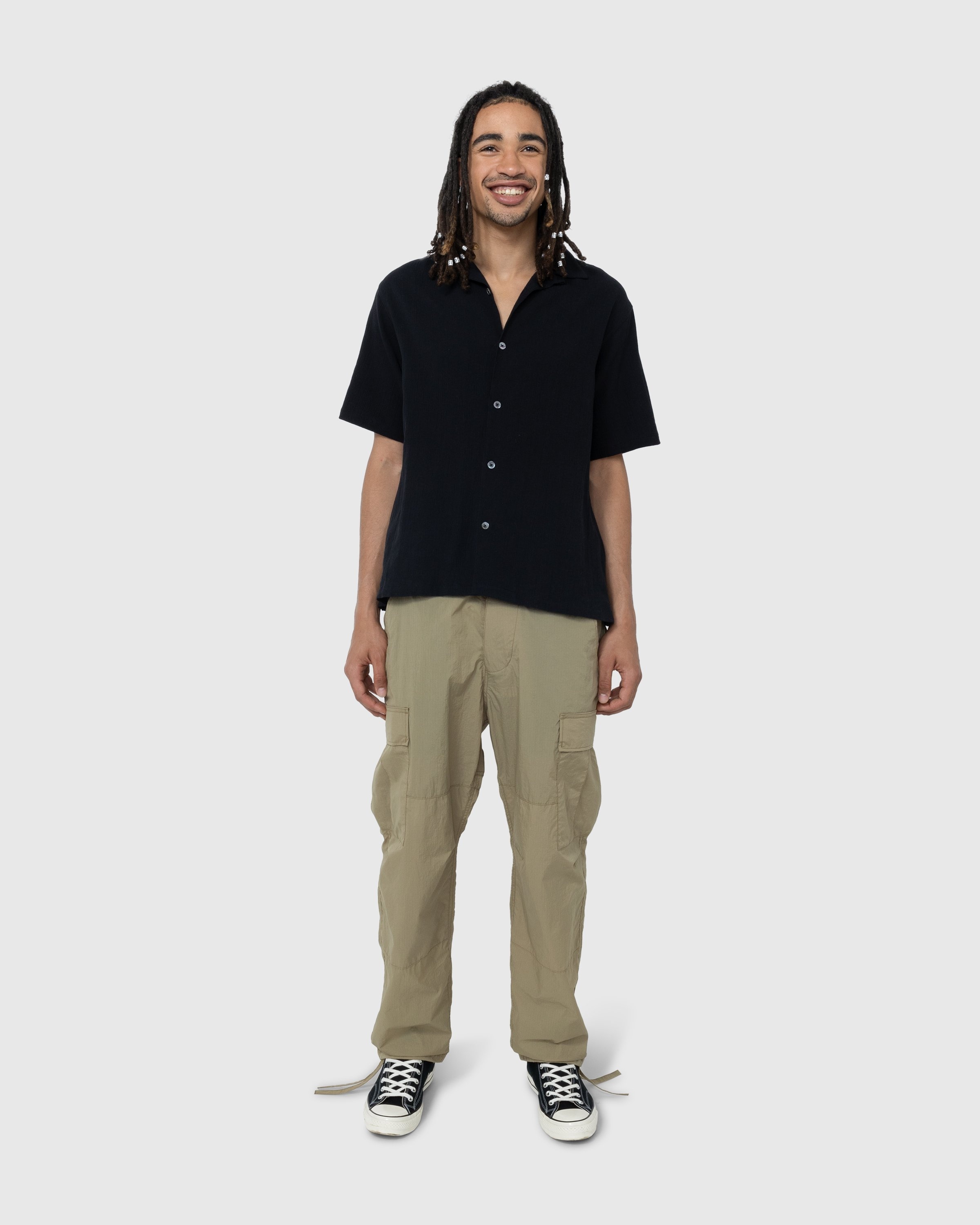 Highsnobiety – Crepe Short Sleeve Shirt Black - Shortsleeve Shirts - Black - Image 7