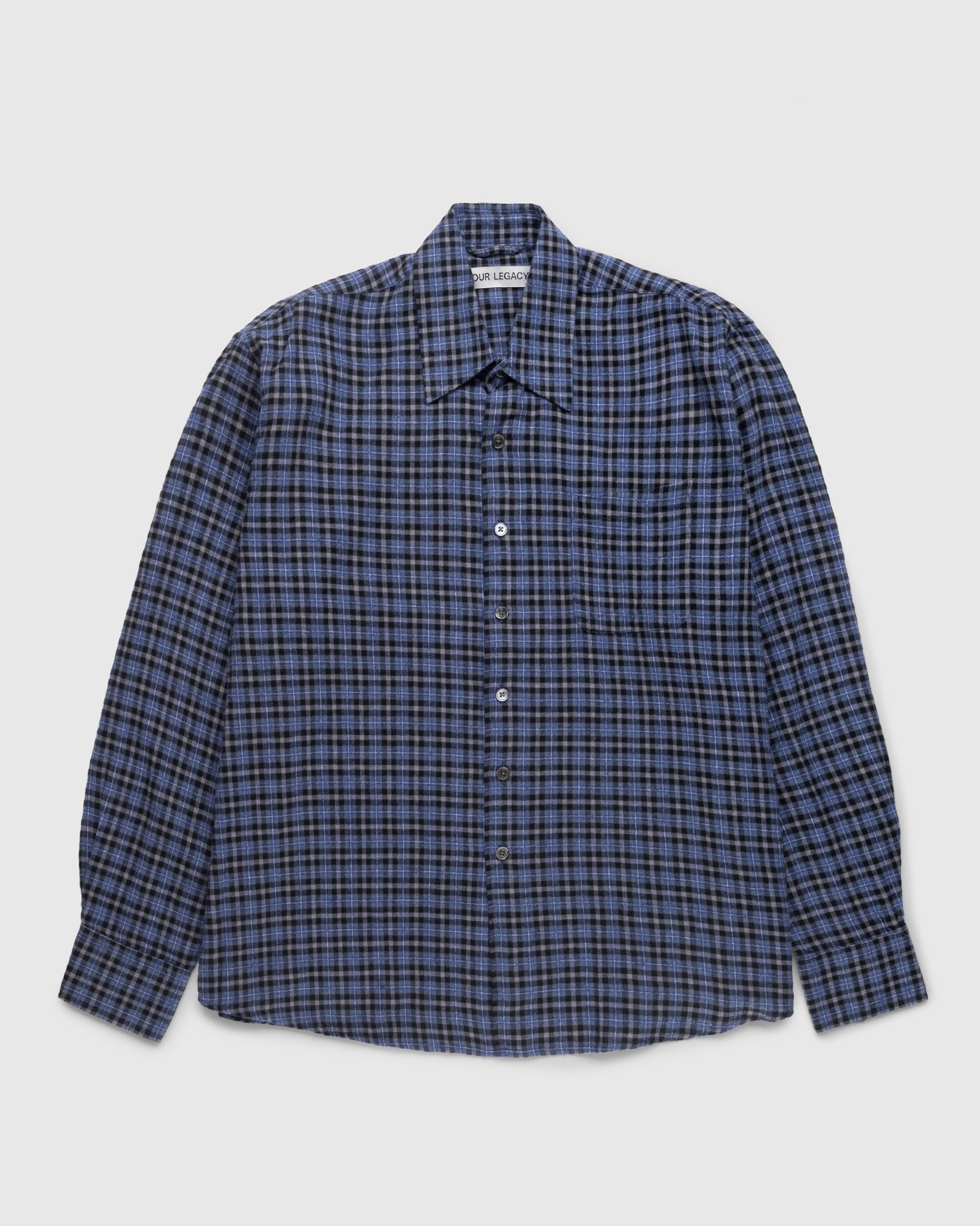 Our Legacy – Above Shirt Cantrell Check - Shirts - Blue - Image 1