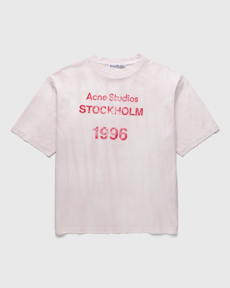 Acne Studios – Tea Dyed Logo Stamp T-Shirt Orange