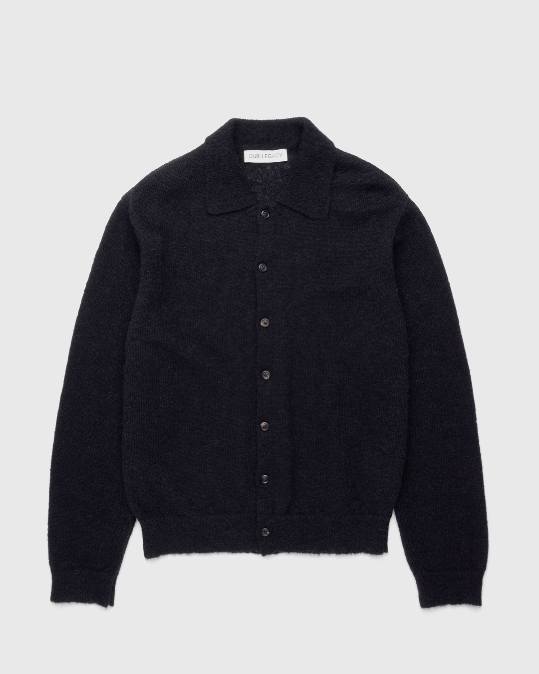 Our Legacy – Evening Polo Black Fuzzy Alpaca - Knitwear - Black - Image 1