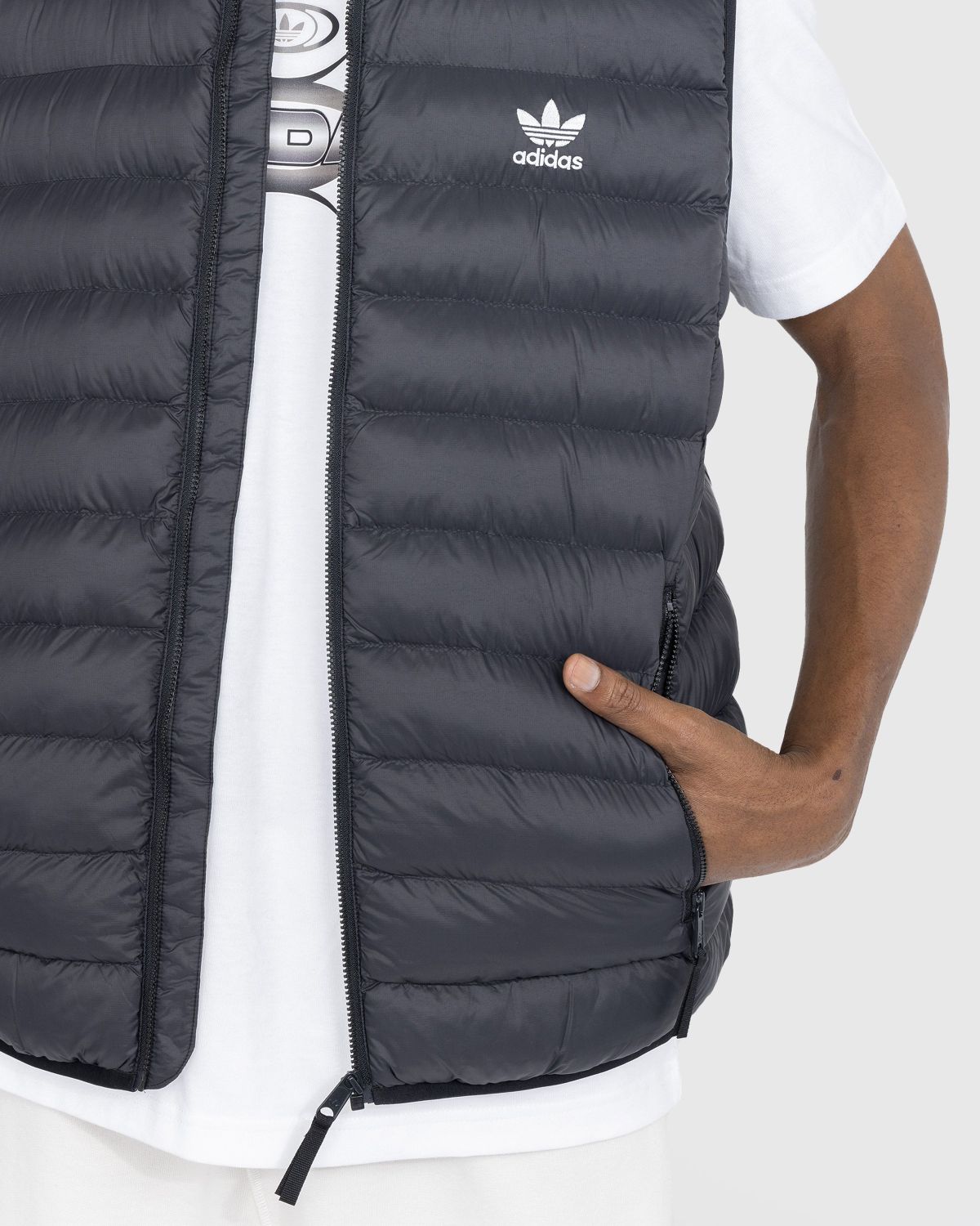 Adidas – Padded Vest Black/White | Highsnobiety Shop