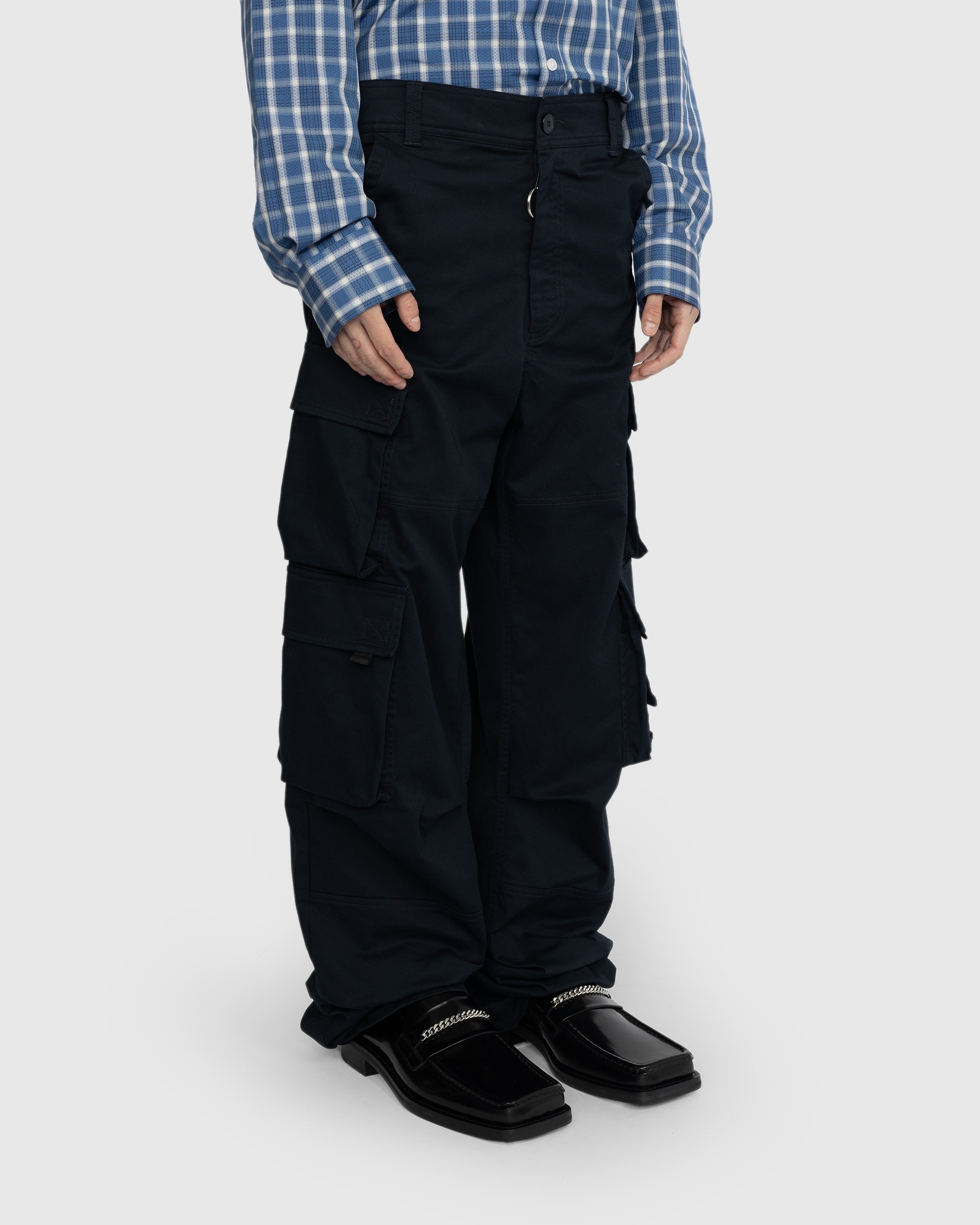 Martine Rose – Pulled Cargo Trouser Navy - Pants - Blue - Image 4