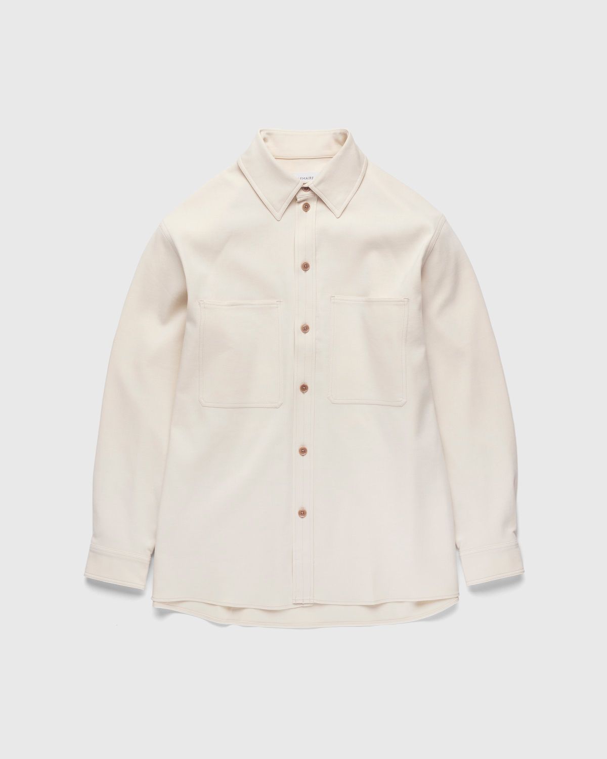 Lemaire – Wool Blend Shirt Beige - Longsleeve Shirts - Beige - Image 1