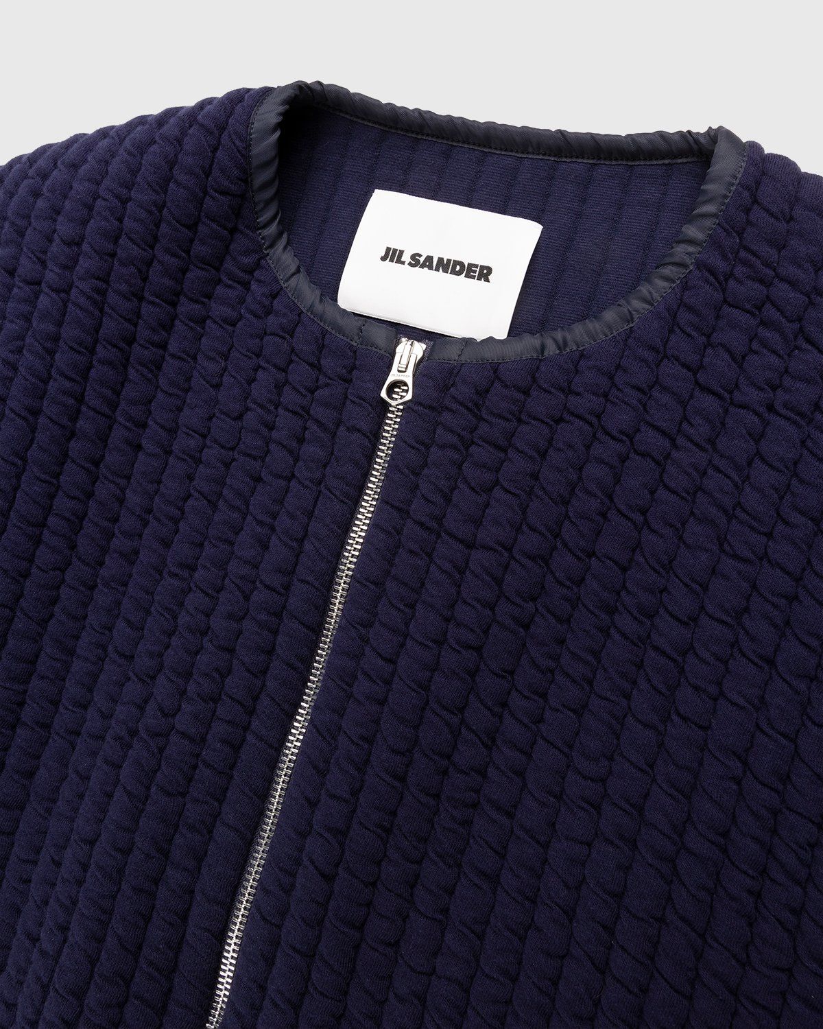 Jil Sander – Knitted Bomber Navy - Outerwear - Blue - Image 5
