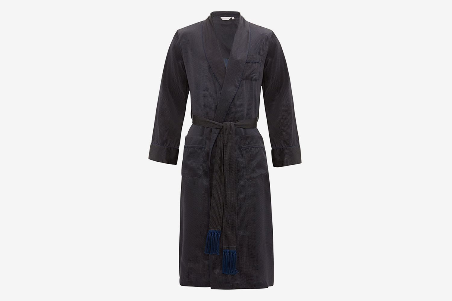 Brindisi Micro Polka Dot Belted Silk Robe