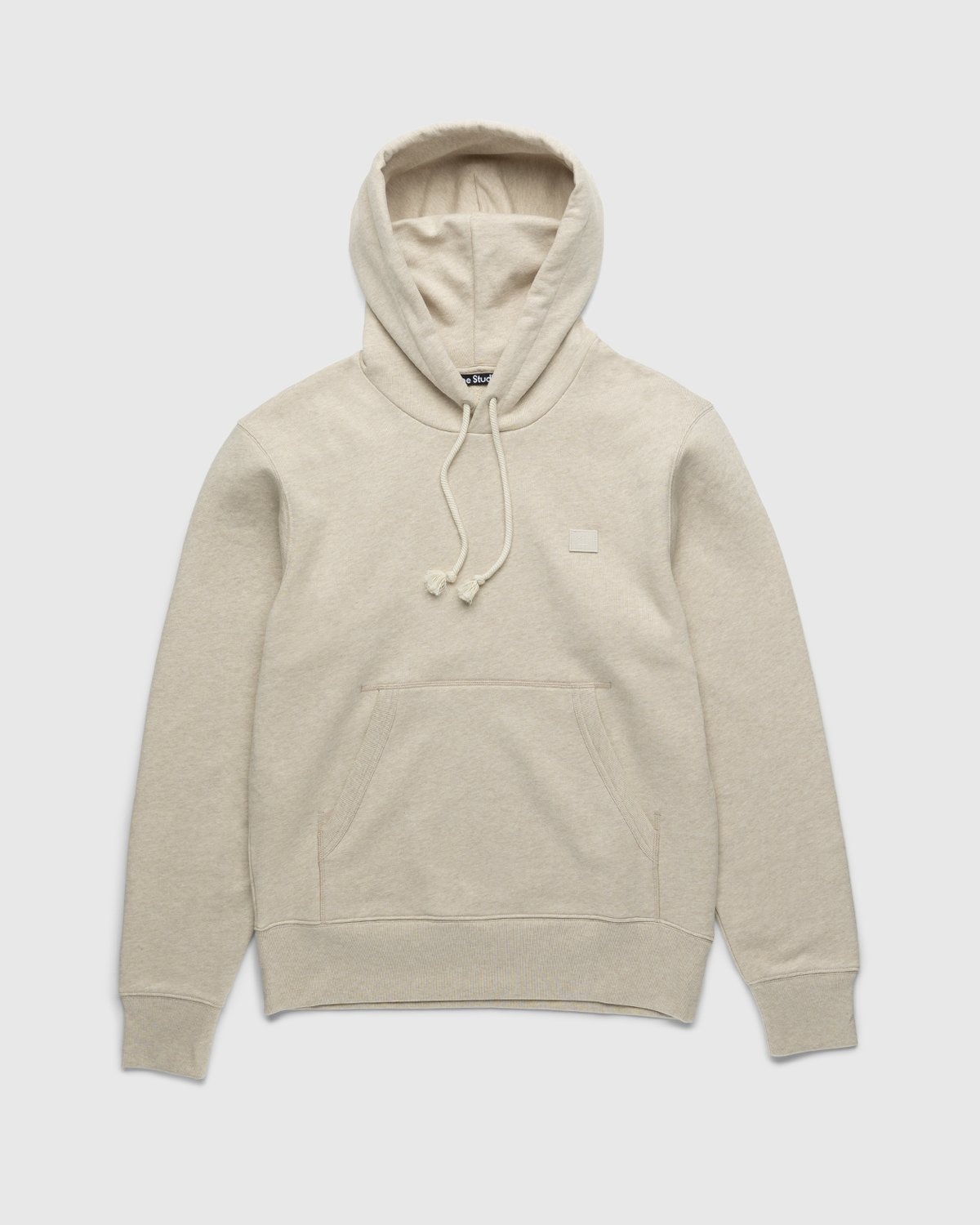 Acne Studios – Organic Cotton Hooded Sweatshirt Oatmeal Melange - Sweats - Beige - Image 1