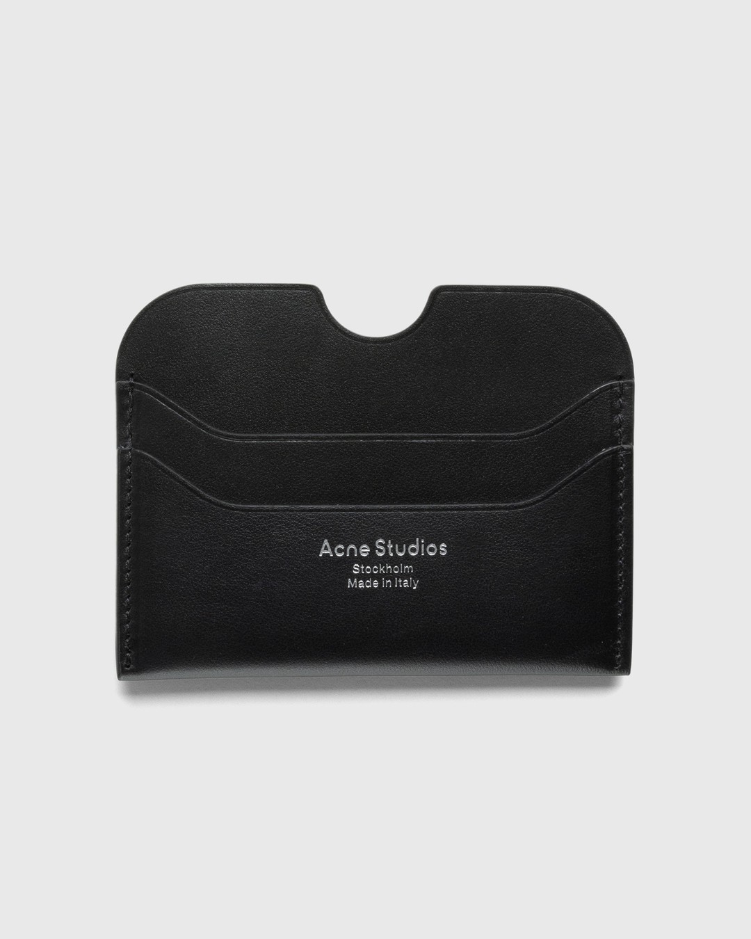 Acne Studios – Leather Card Holder Black - Wallets - Black - Image 1