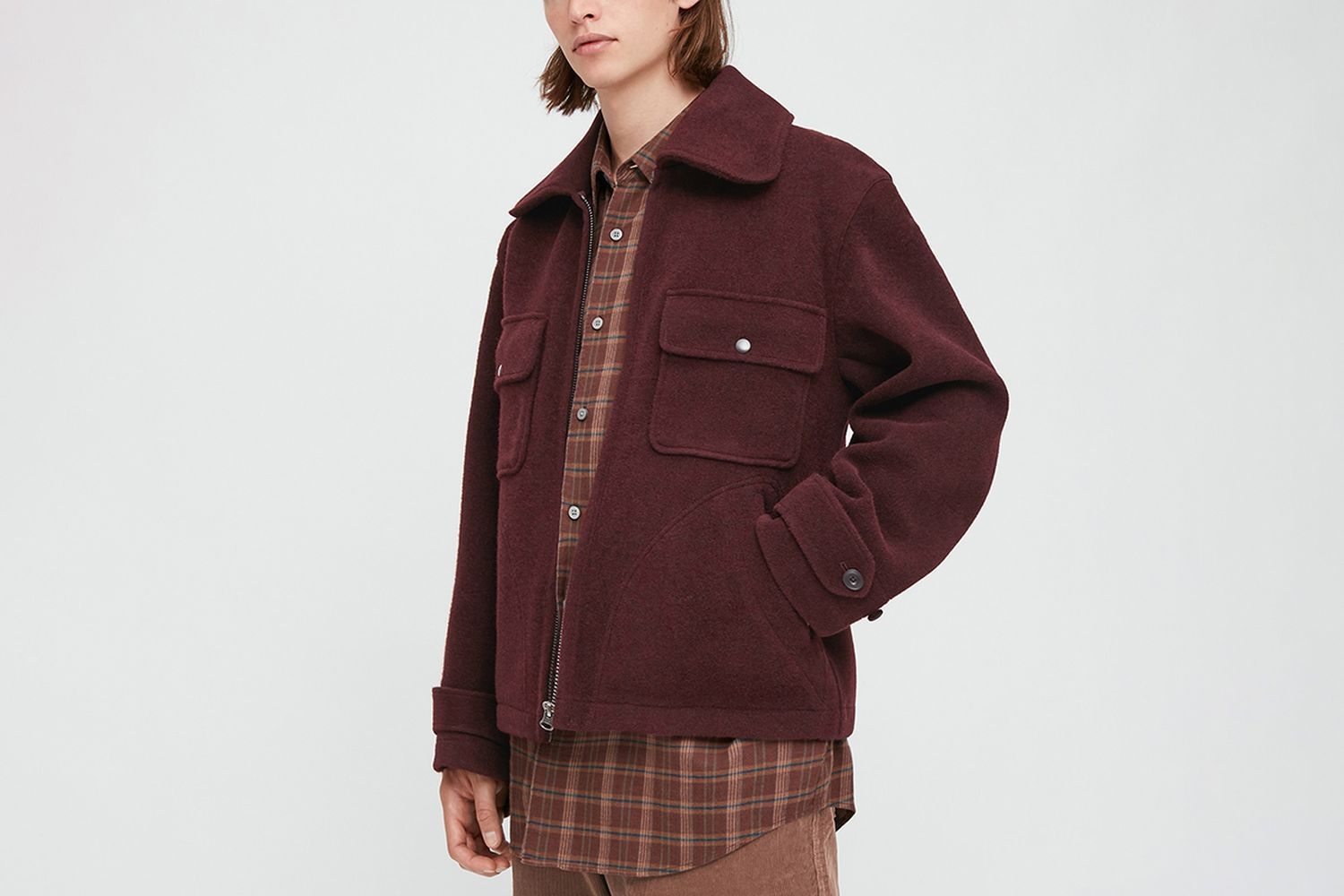 Wool-Blend Fleece Jacket