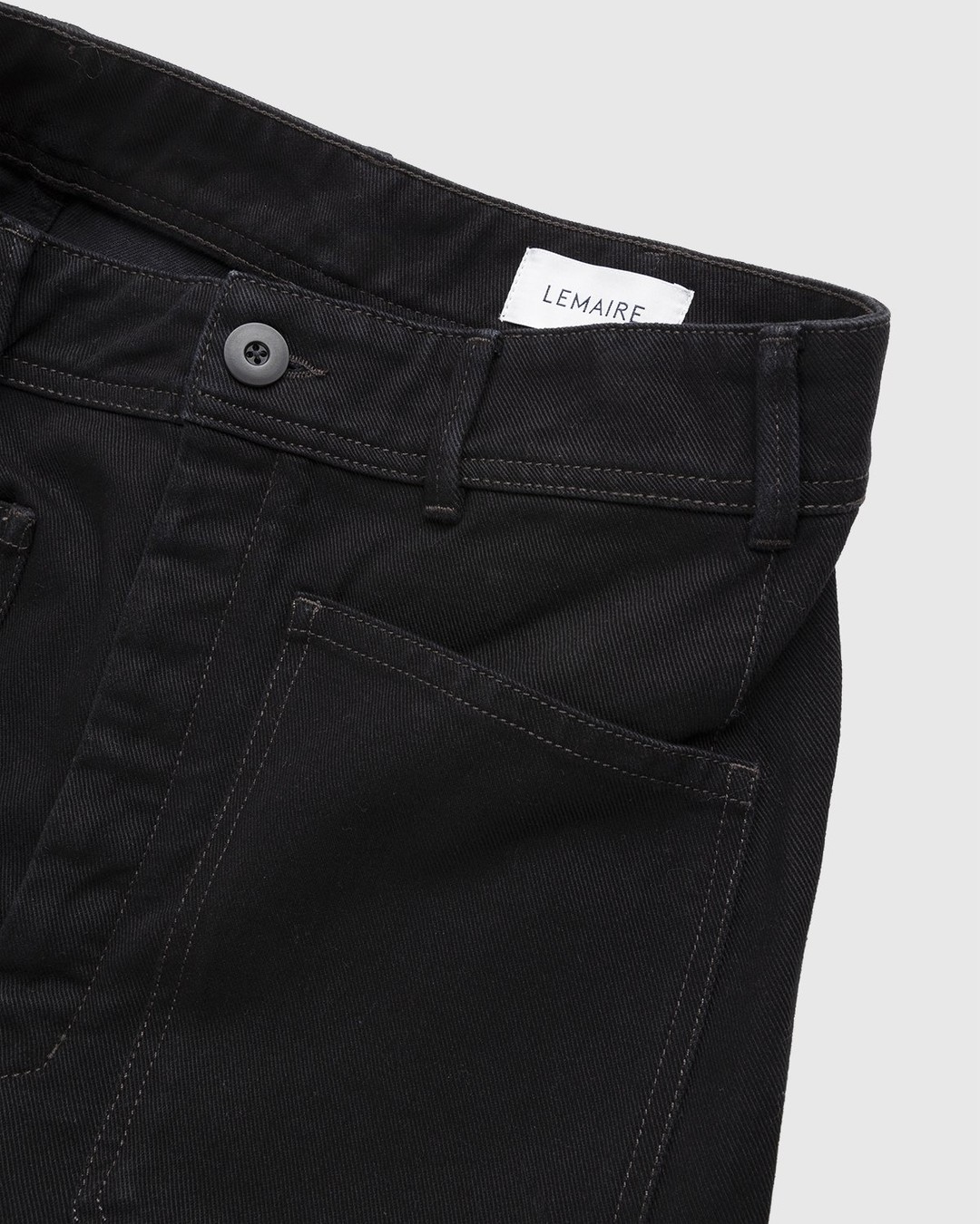 Lemaire – Rinsed Denim Sailor Pants Black - Pants - Black - Image 3