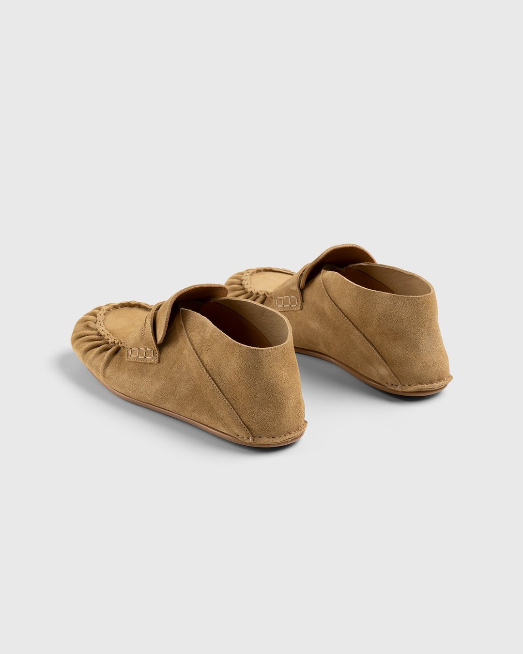 Loewe – Paula's Ibiza Suede Loafer Gold - Shoes - Brown - Image 5