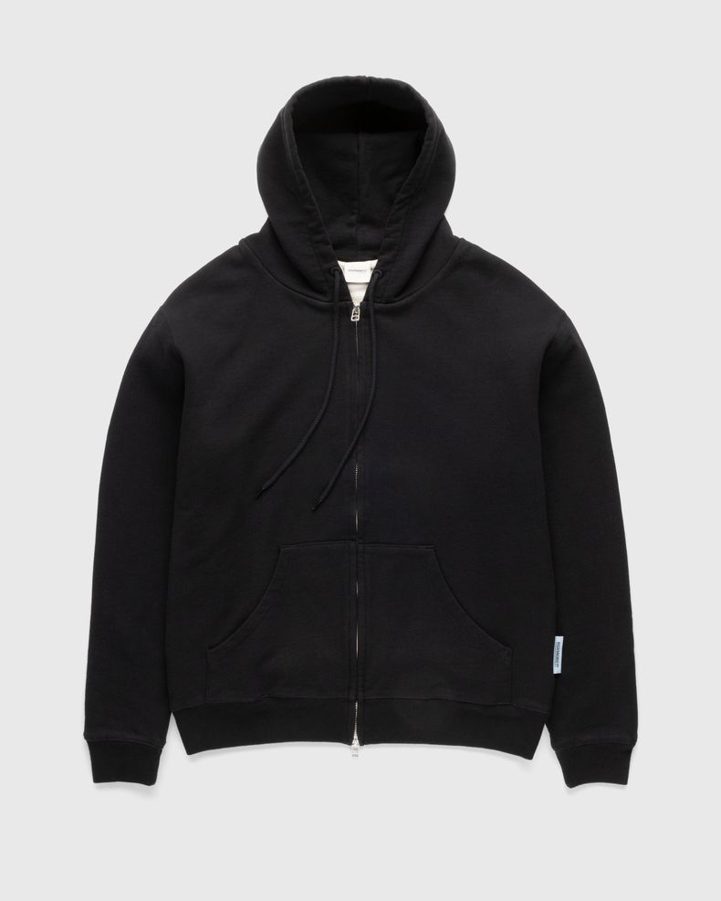 Thermal Zip Fleece Hoodie Black