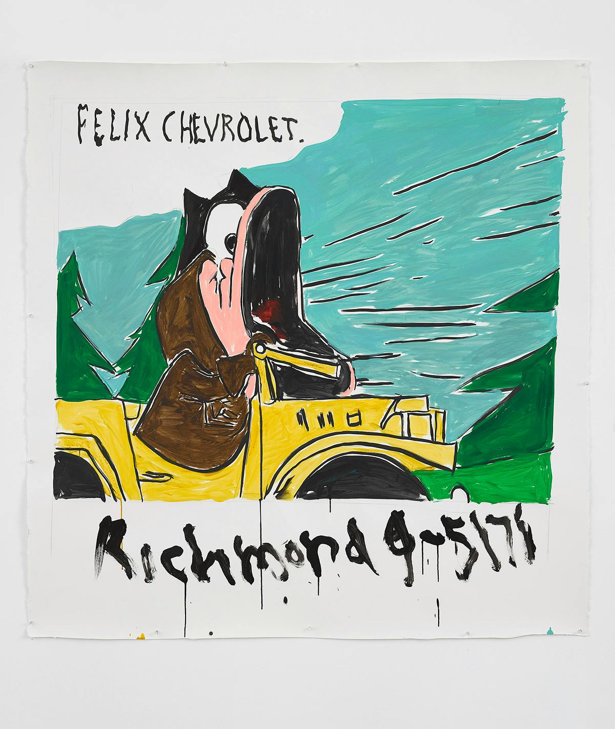 Raymond Pettibon, <em>No Title (Felix chevrolet.)</em>, 2019