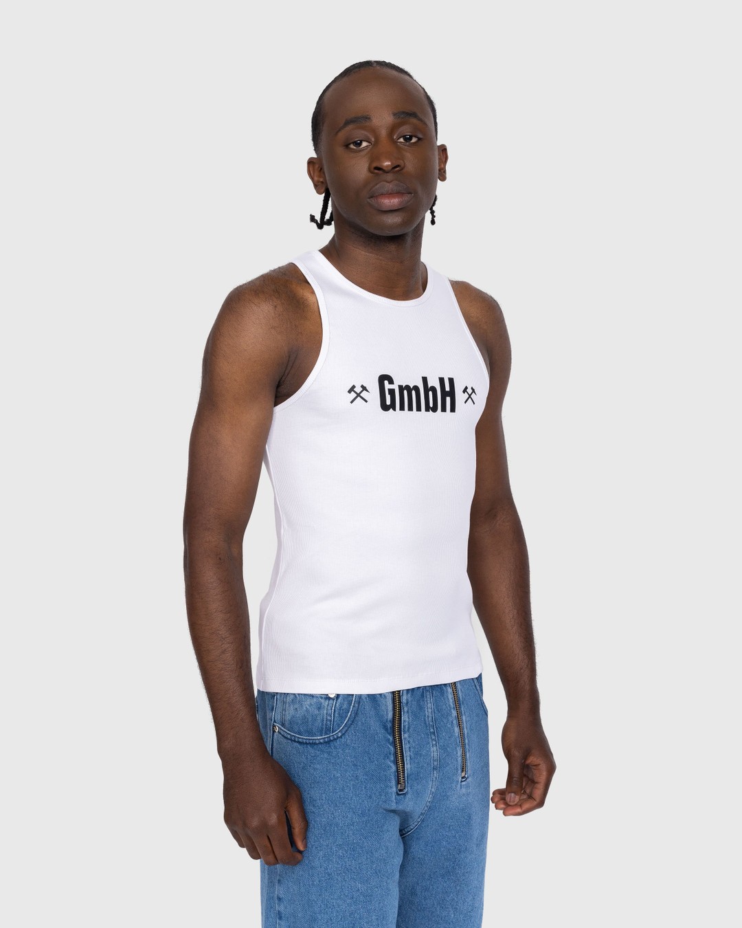 GmbH – Ali Rib Tank Top White - Tops - White - Image 2