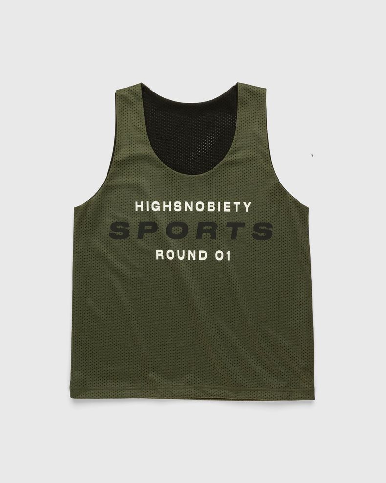 HS Sports Reversible Mesh Tank Top Black/Khaki